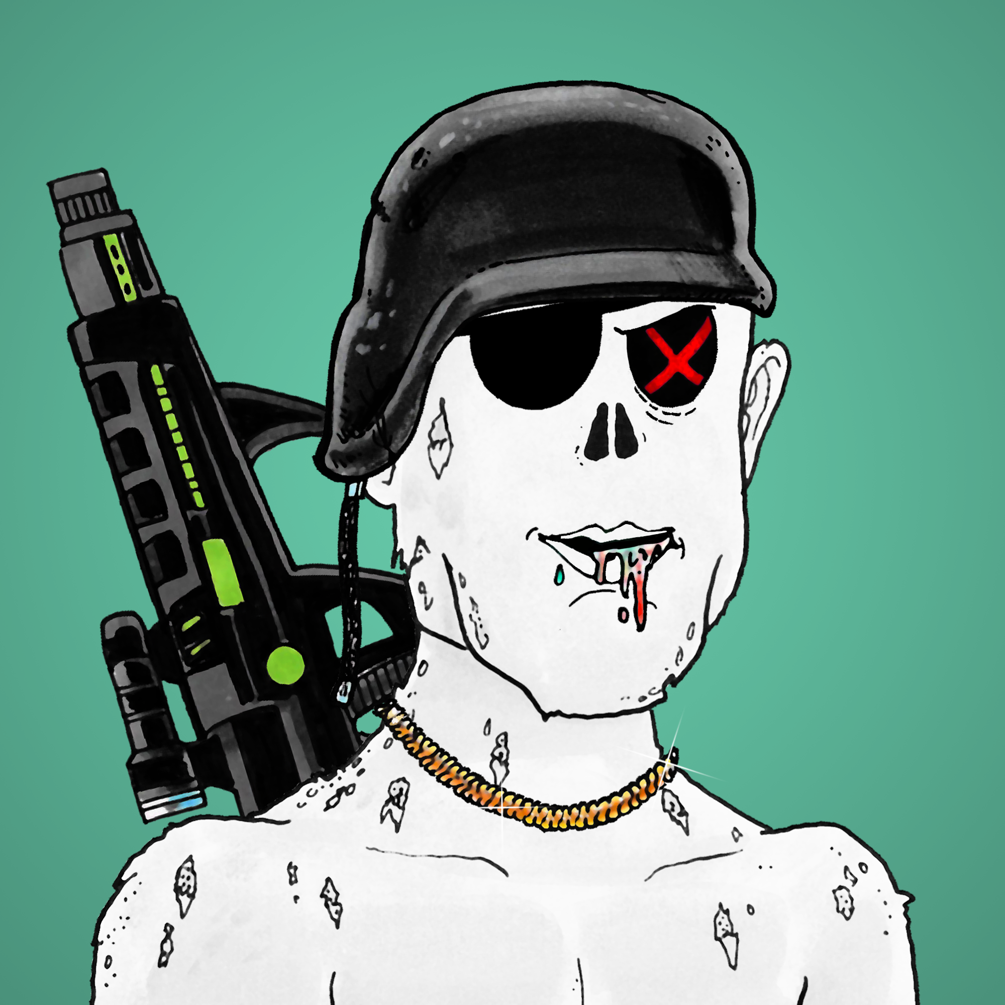 George Trosley - Jungle Freaks - Jungle Freak 3725 - NFT # 3725