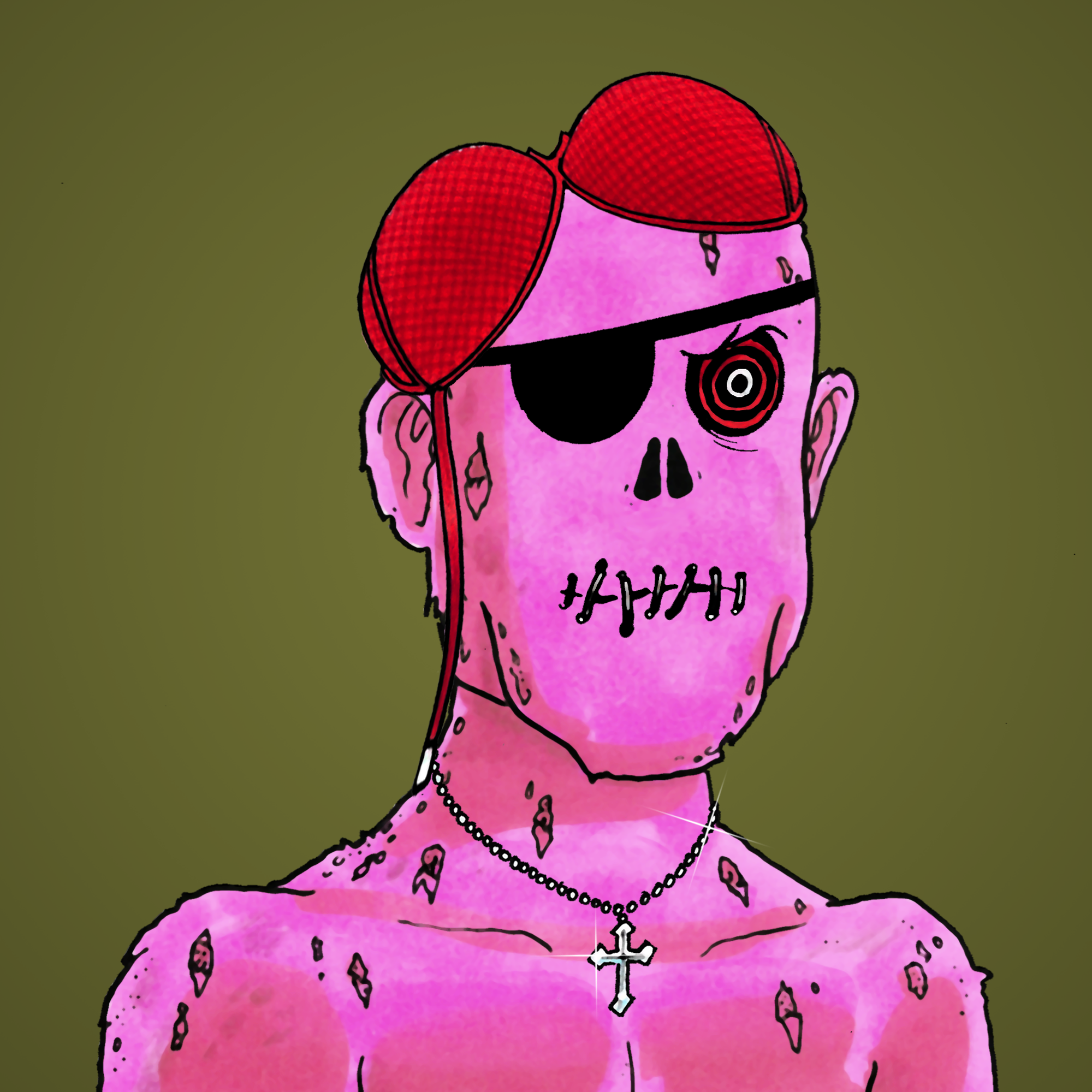 George Trosley - Jungle Freaks - Jungle Freak 3827 - NFT # 3827