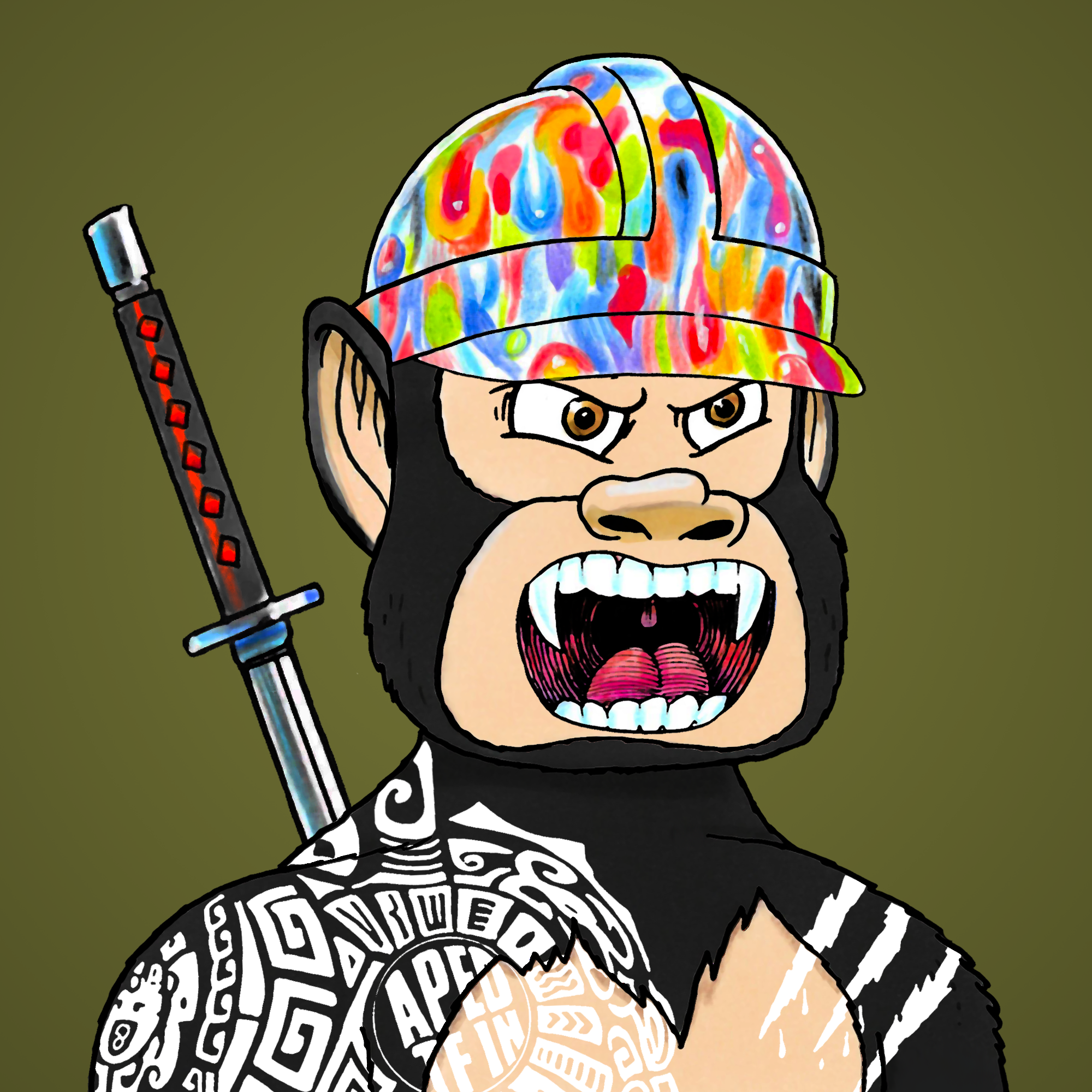 George Trosley - Jungle Freaks - Jungle Freak 3862 - NFT # 3862