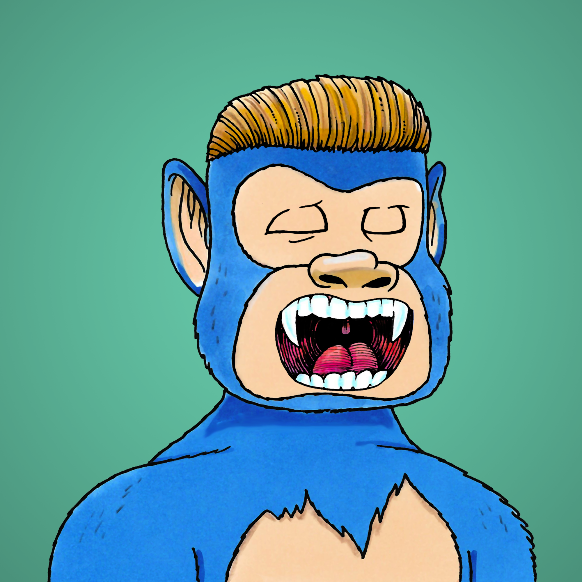 George Trosley - Jungle Freaks - Jungle Freak 4077 - NFT # 4077