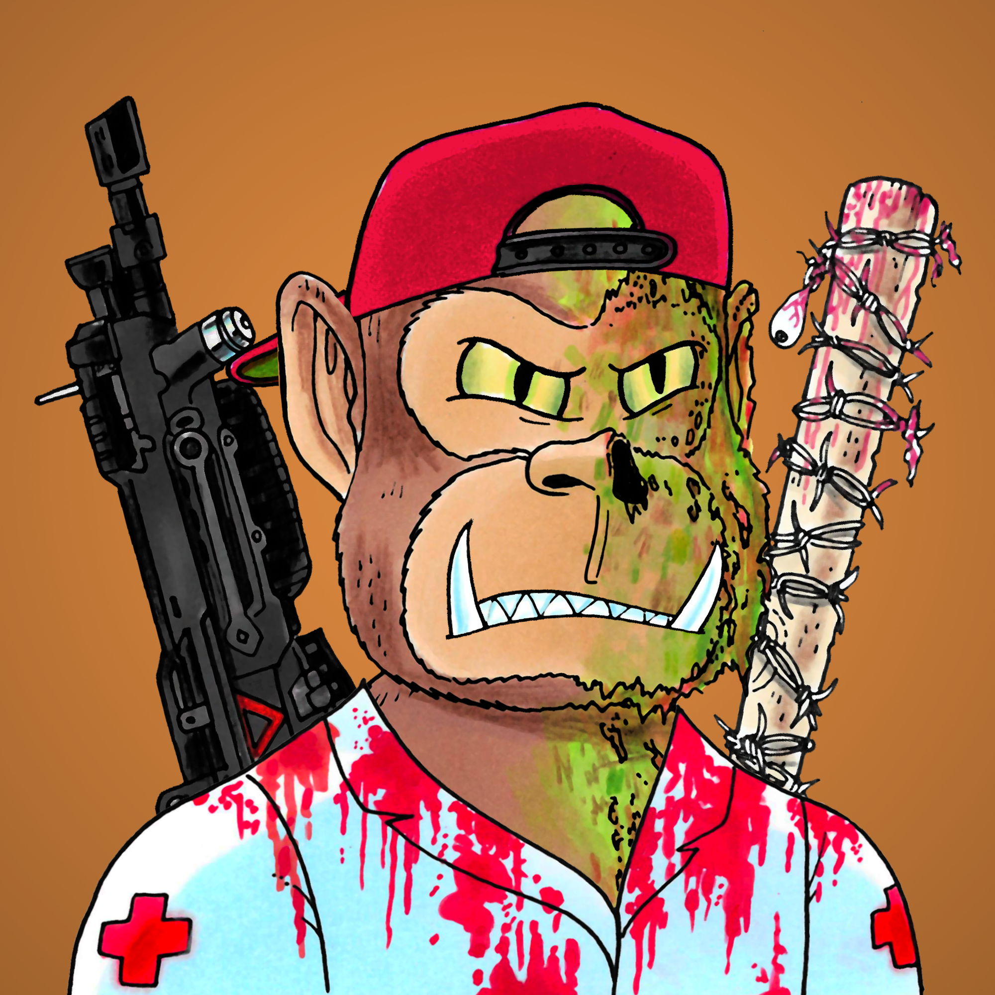 George Trosley - Jungle Freaks - Jungle Freak 4124 - NFT # 4124