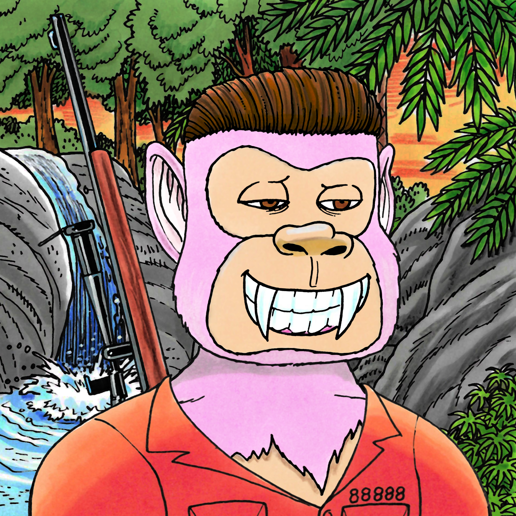 George Trosley - Jungle Freaks - Jungle Freak 4128 - NFT # 4128