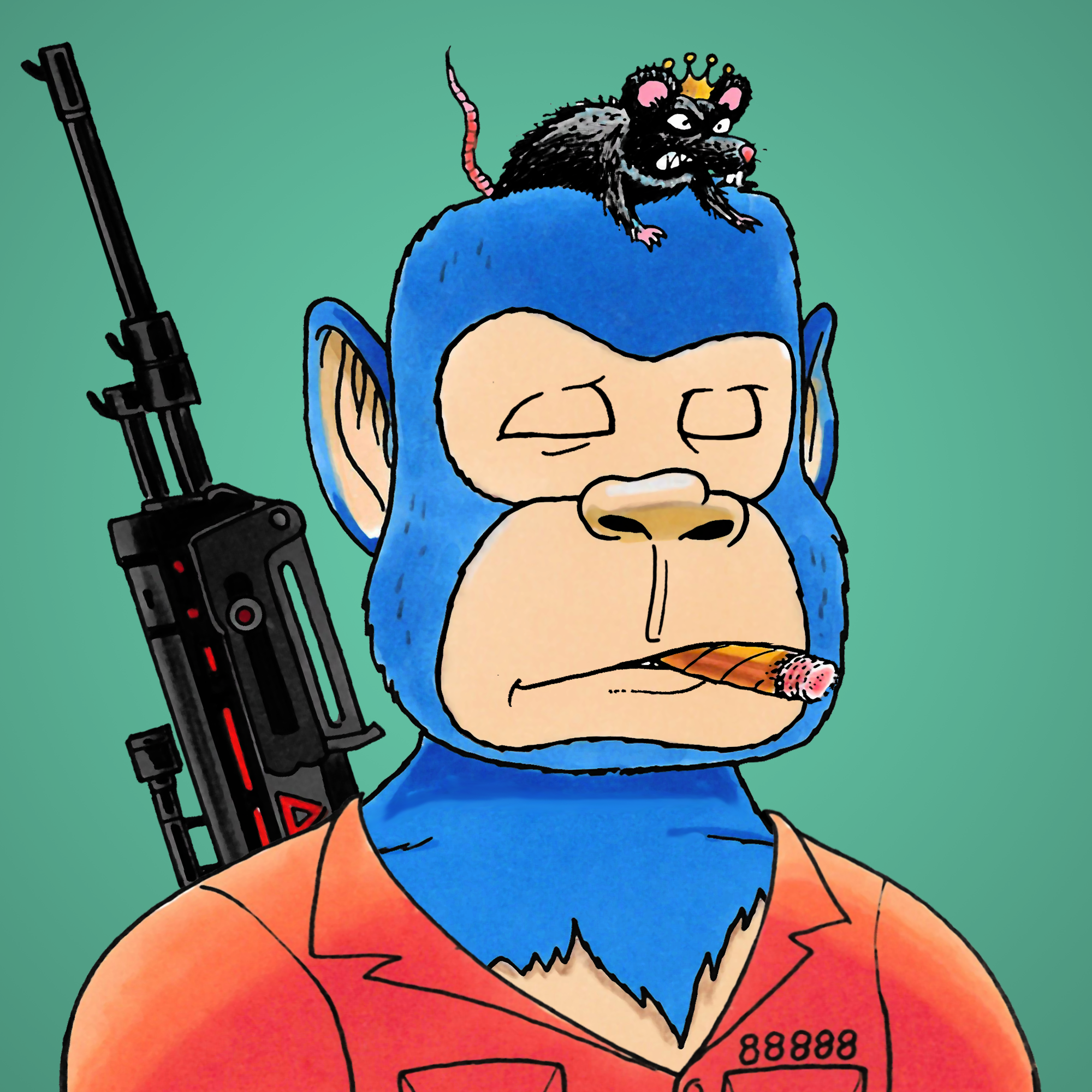 George Trosley - Jungle Freaks - Jungle Freak 4153 - NFT # 4153