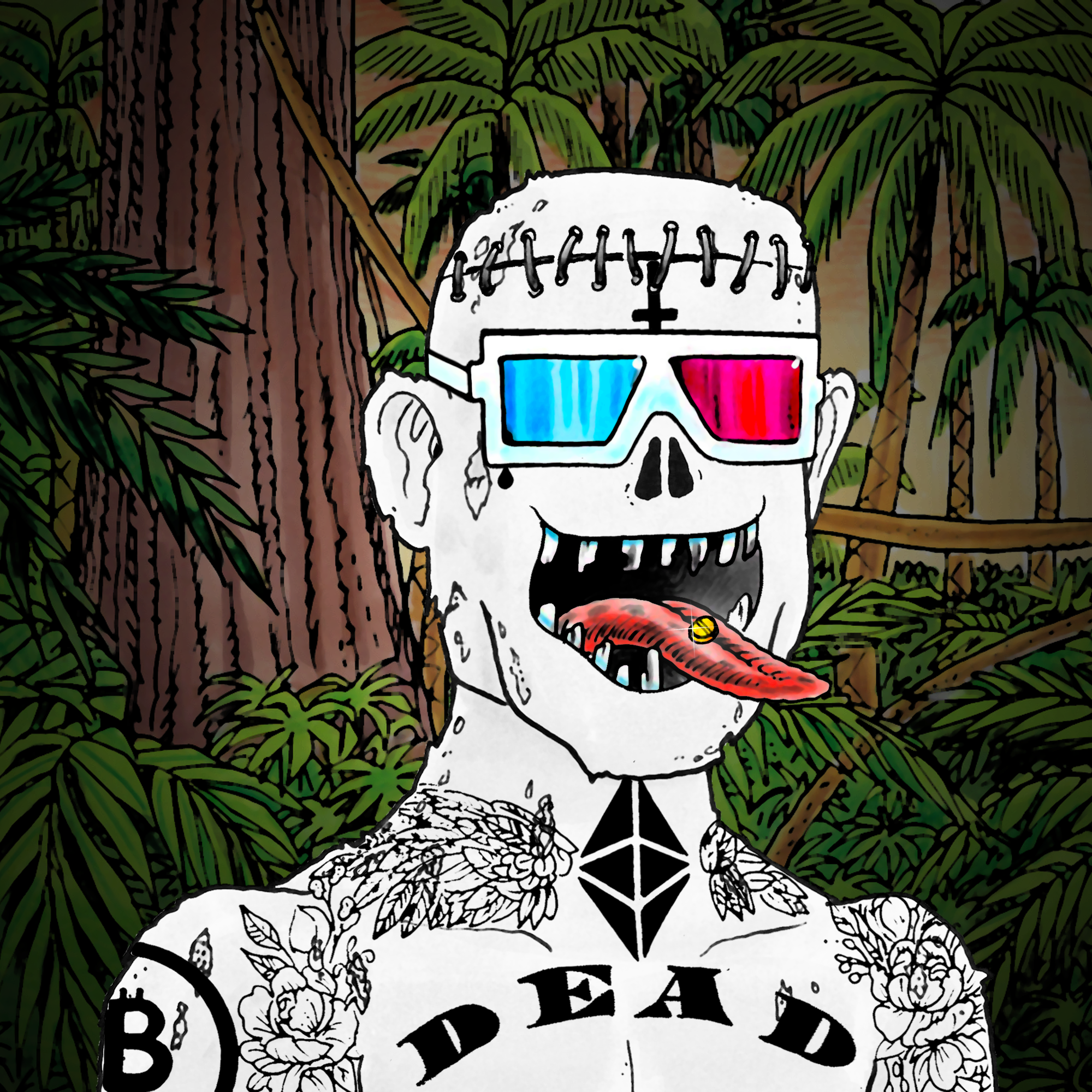 George Trosley - Jungle Freaks - Jungle Freak 4626 - NFT # 4626