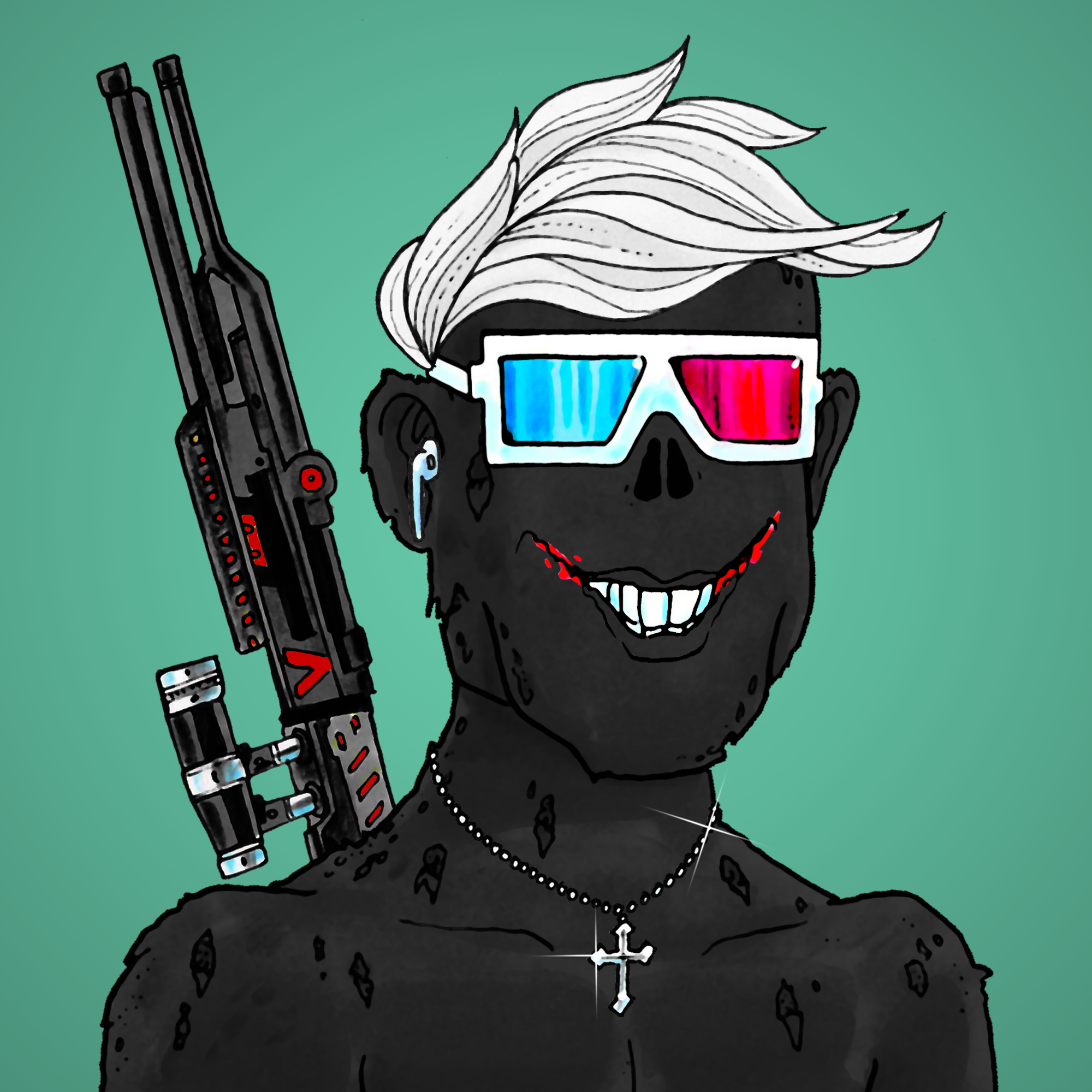 George Trosley - Jungle Freaks - Jungle Freak 4744 - NFT # 4744