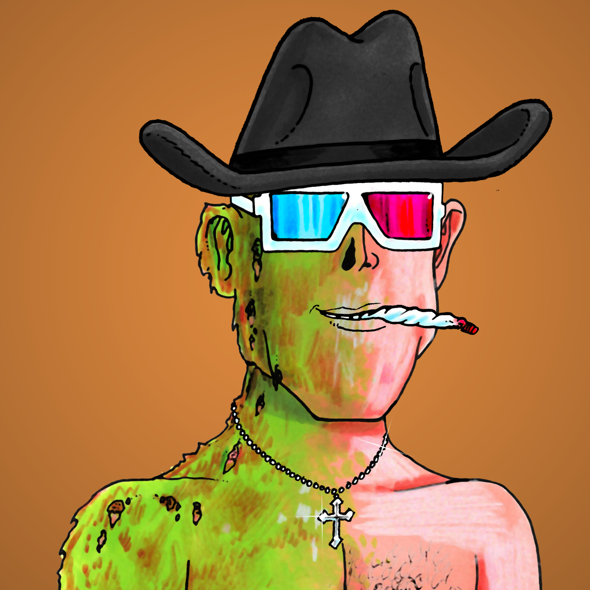 George Trosley - Jungle Freaks - Jungle Freak 4870 - NFT # 4870