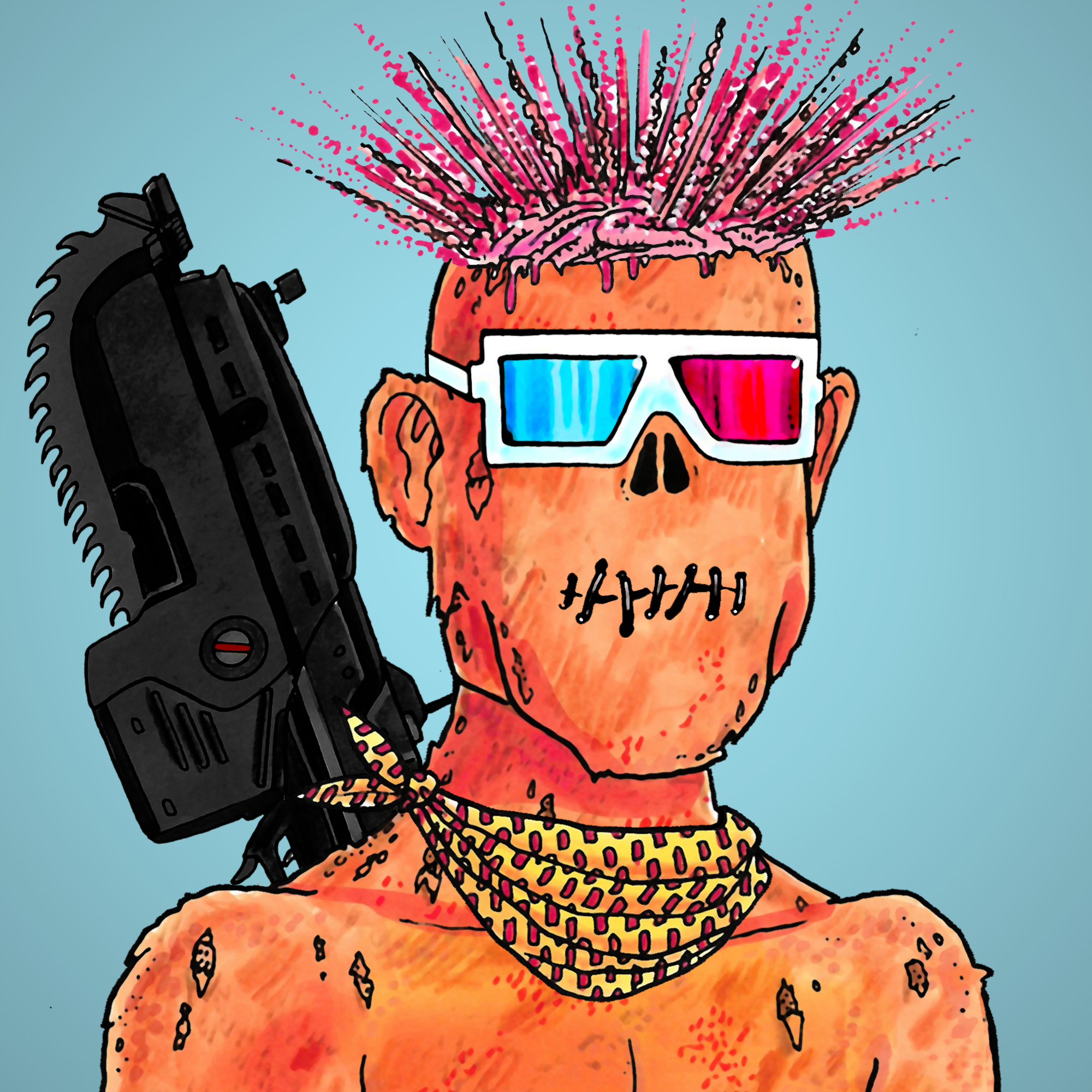 George Trosley - Jungle Freaks - Jungle Freak 5436 - NFT # 5436