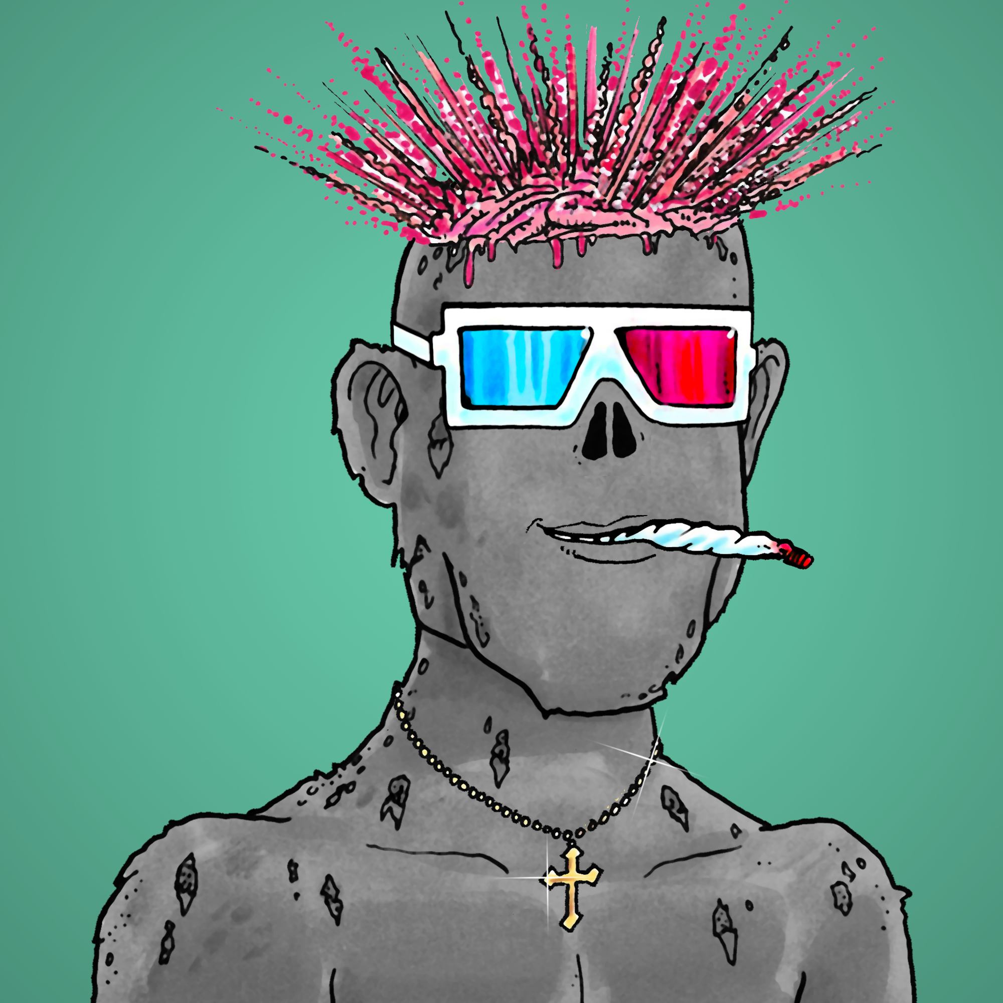 George Trosley - Jungle Freaks - Jungle Freak 5646 - NFT # 5646