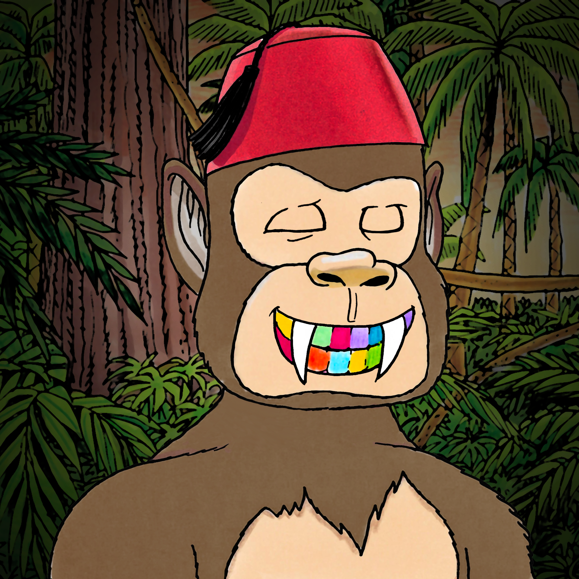 George Trosley - Jungle Freaks - Jungle Freak 5766 - NFT # 5766