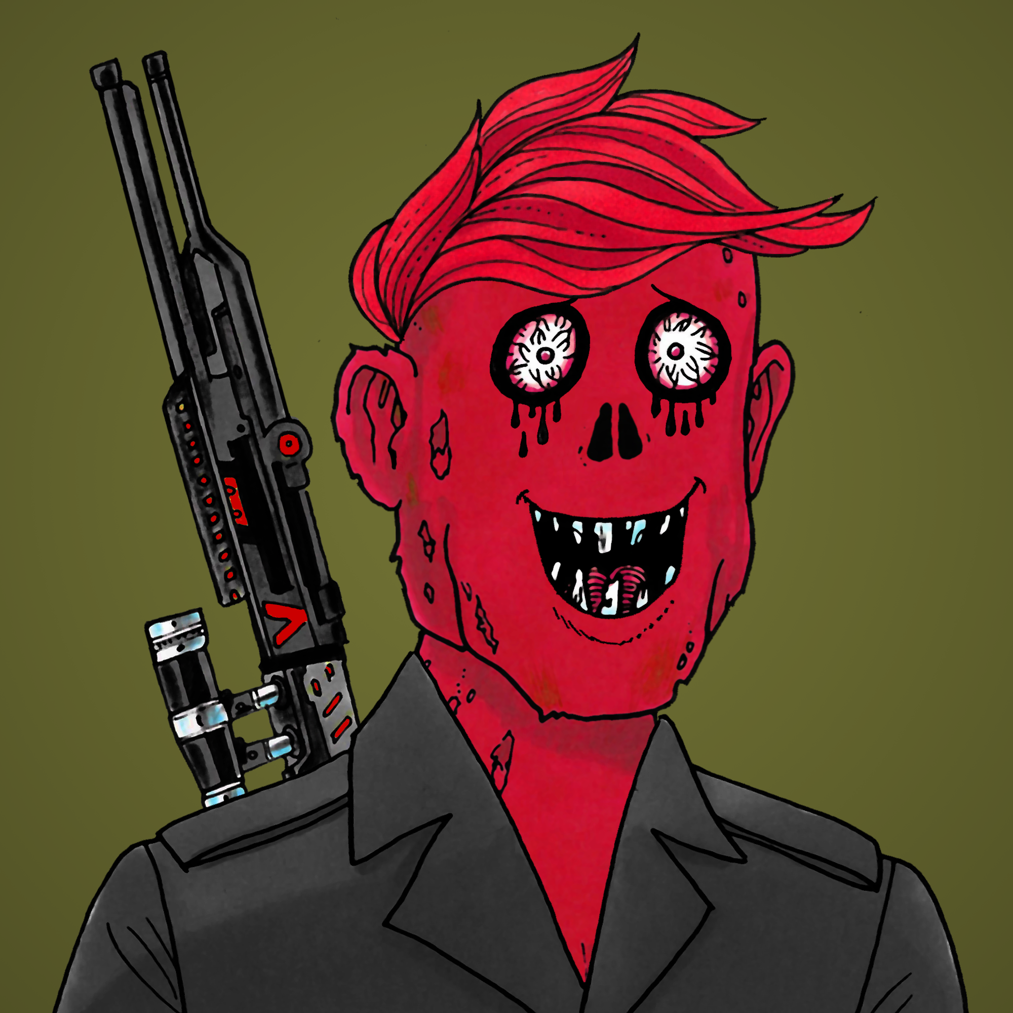 George Trosley - Jungle Freaks - Jungle Freak 6077 - NFT # 6077