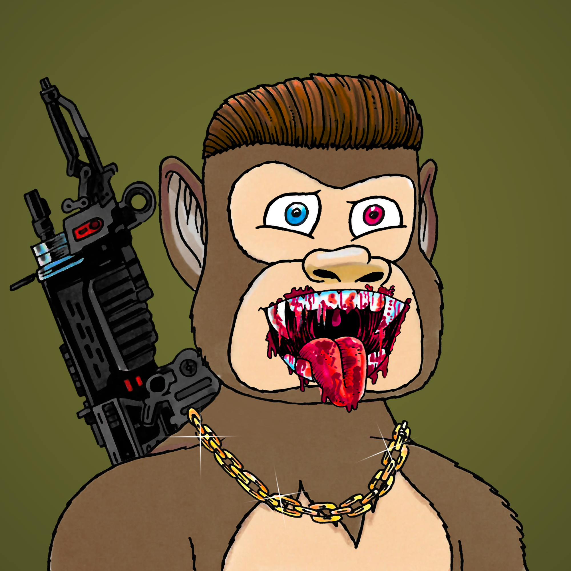 George Trosley - Jungle Freaks - Jungle Freak 6087 - NFT # 6087