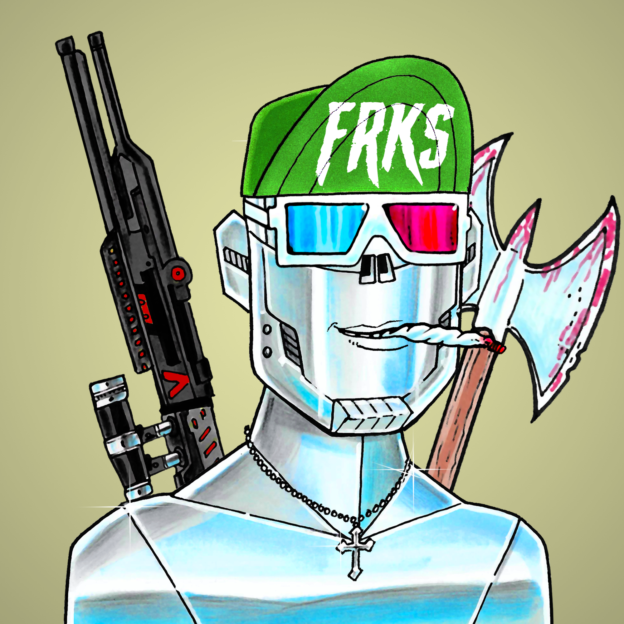 George Trosley - Jungle Freaks - Jungle Freak 6118 - NFT # 6118