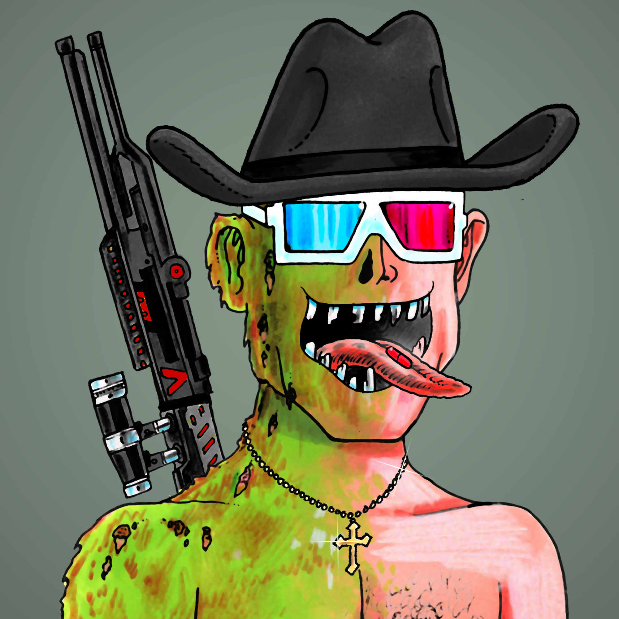 George Trosley - Jungle Freaks - Jungle Freak 6126 - NFT # 6126