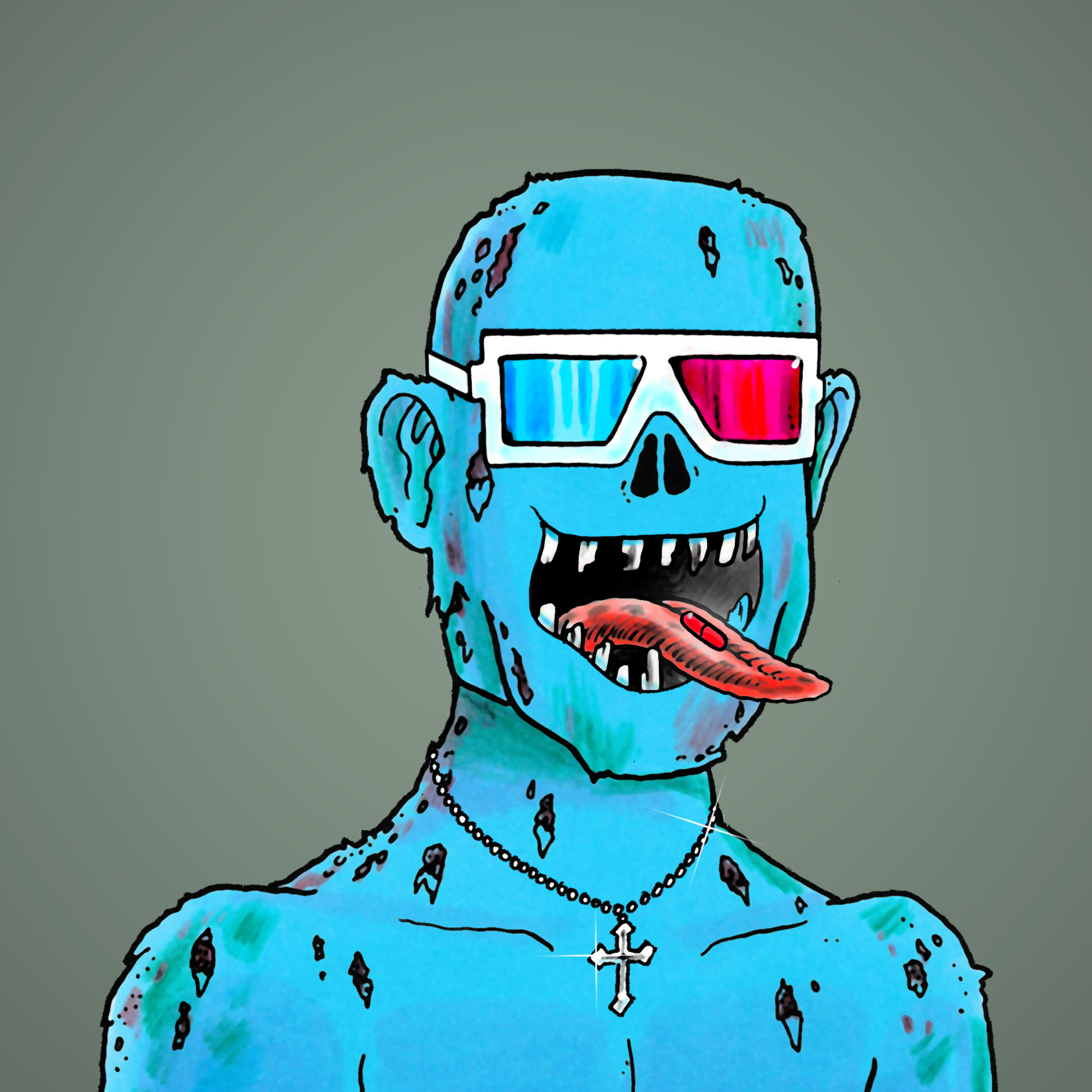 George Trosley - Jungle Freaks - Jungle Freak 6283 - NFT # 6283