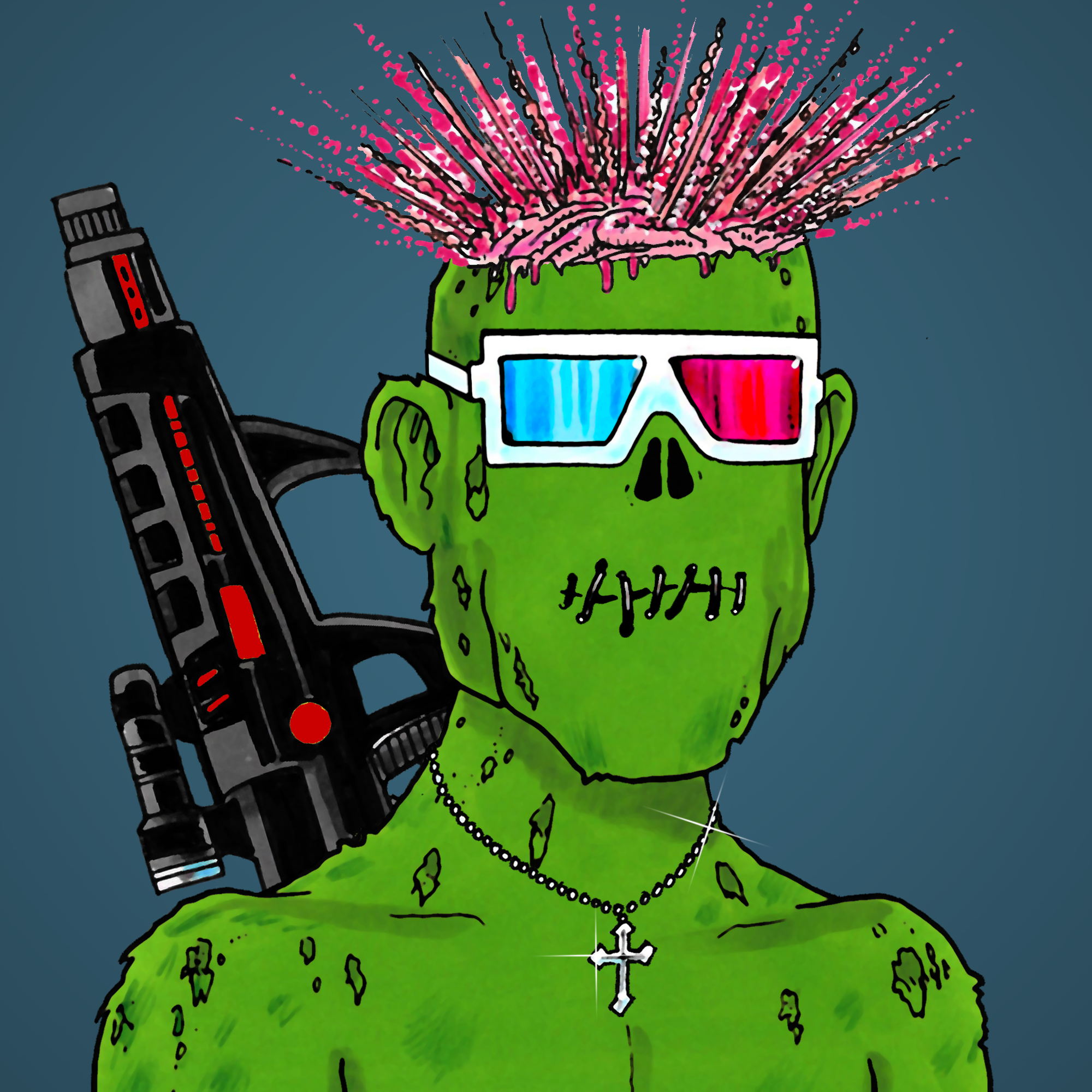 George Trosley - Jungle Freaks - Jungle Freak 6372 - NFT # 6372