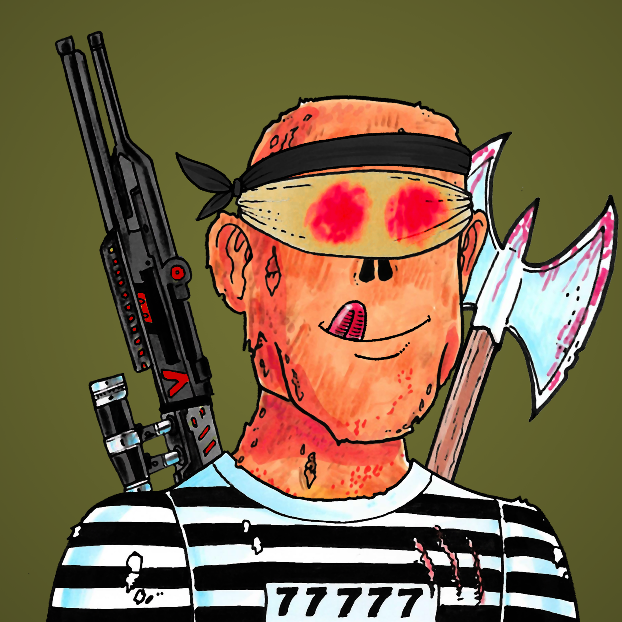 George Trosley - Jungle Freaks - Jungle Freak 6390 - NFT # 6390