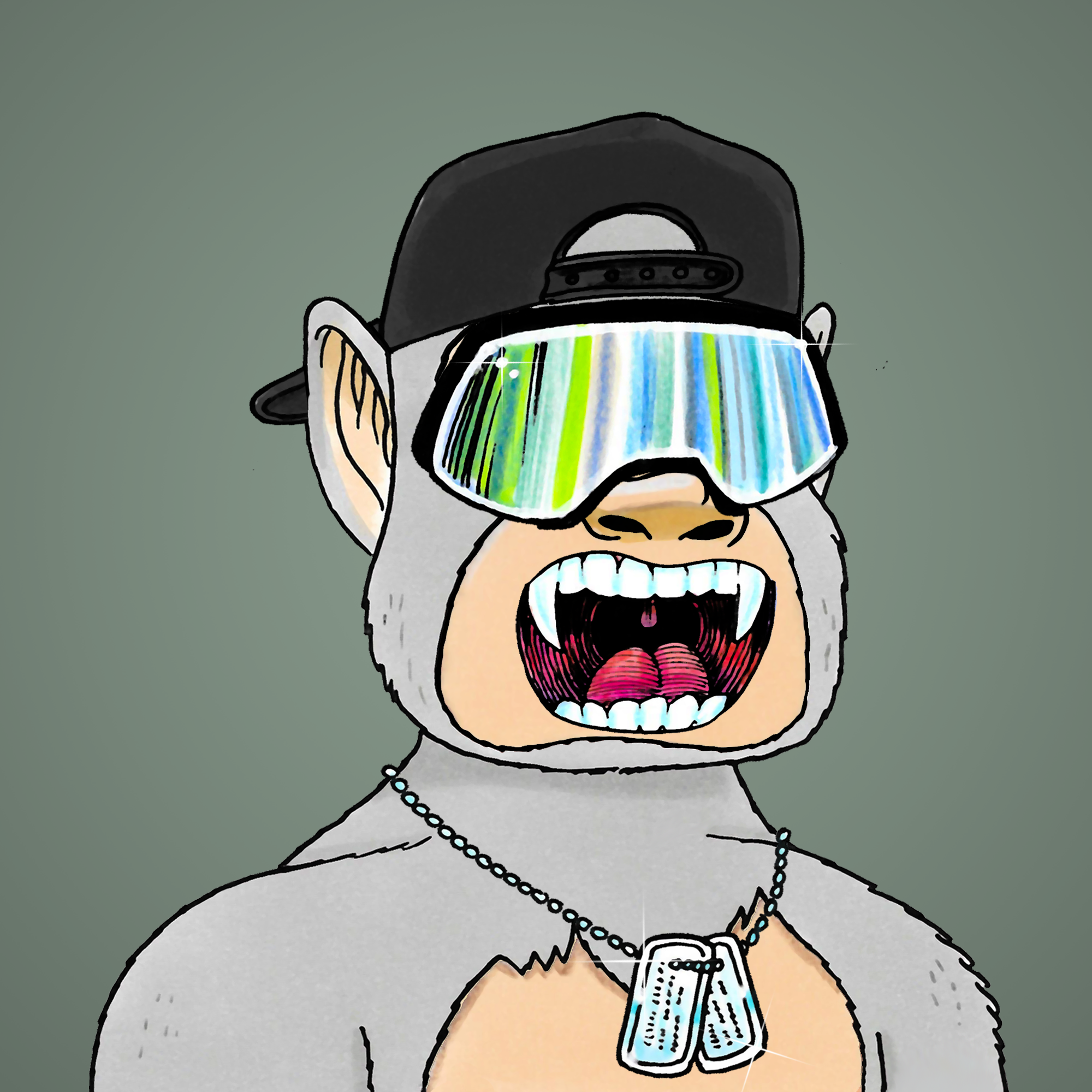 George Trosley - Jungle Freaks - Jungle Freak 6491 - NFT # 6491