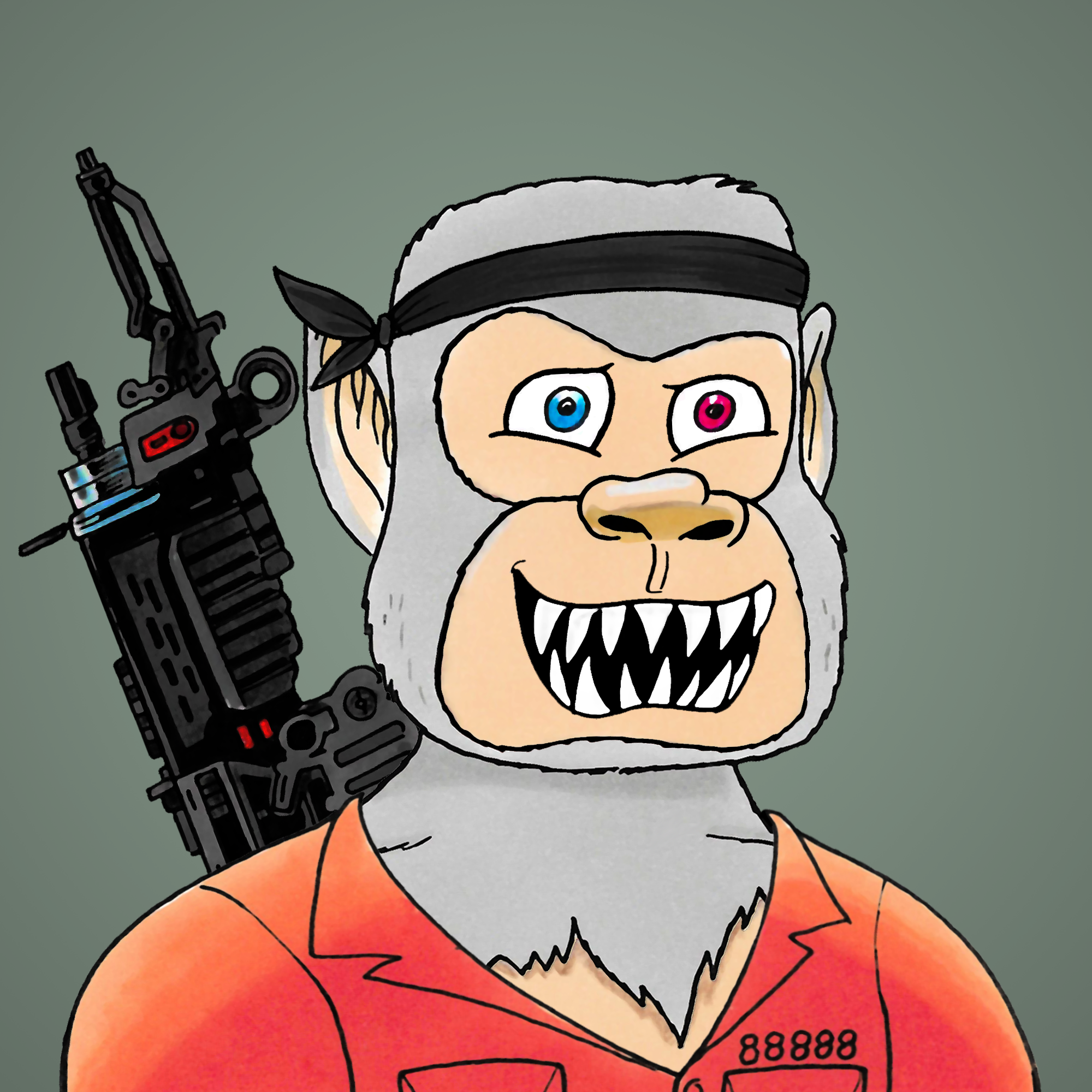 George Trosley - Jungle Freaks - Jungle Freak 6562 - NFT # 6562