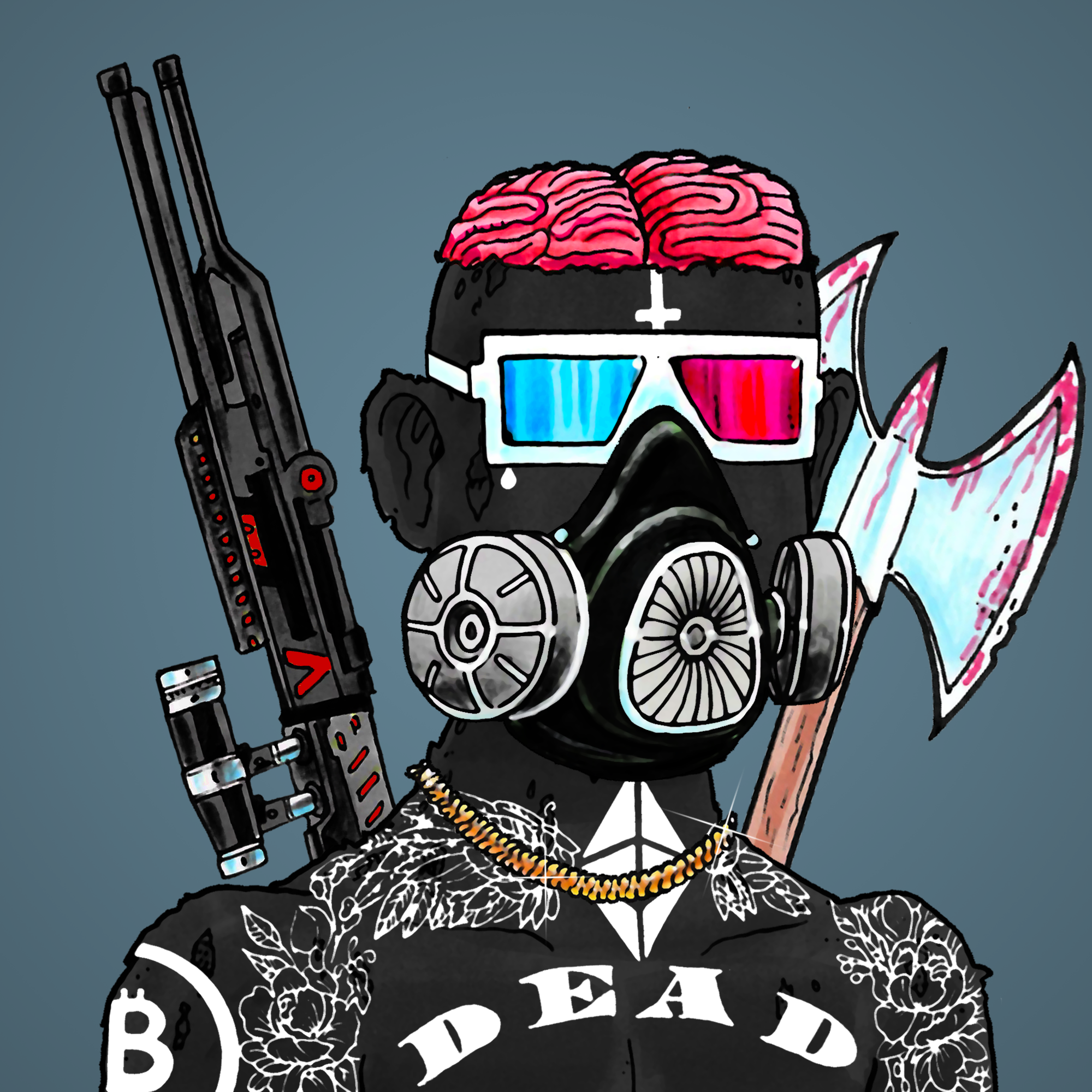 George Trosley - Jungle Freaks - Jungle Freak 6637 - NFT # 6637