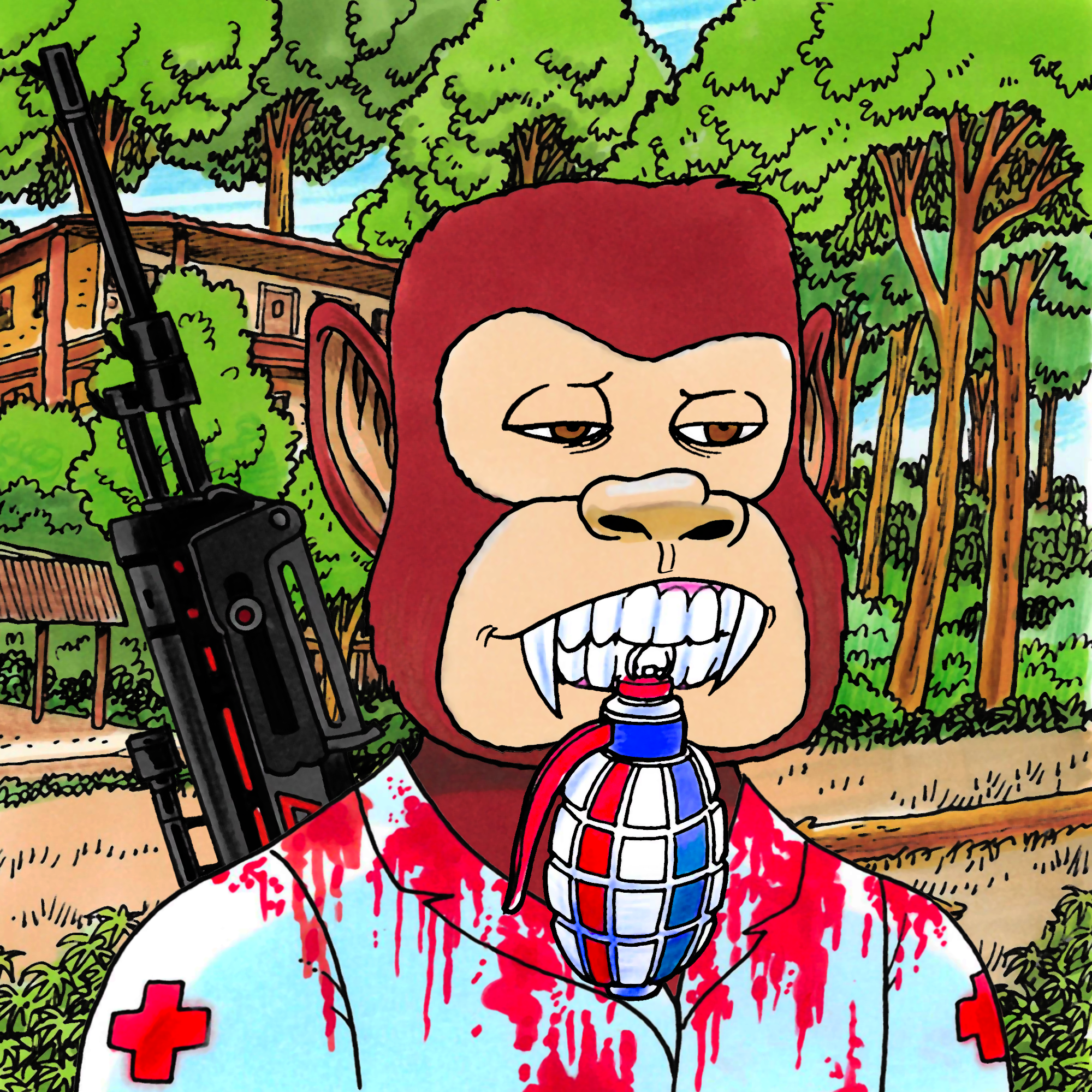 George Trosley - Jungle Freaks - Jungle Freak 6877 - NFT # 6877