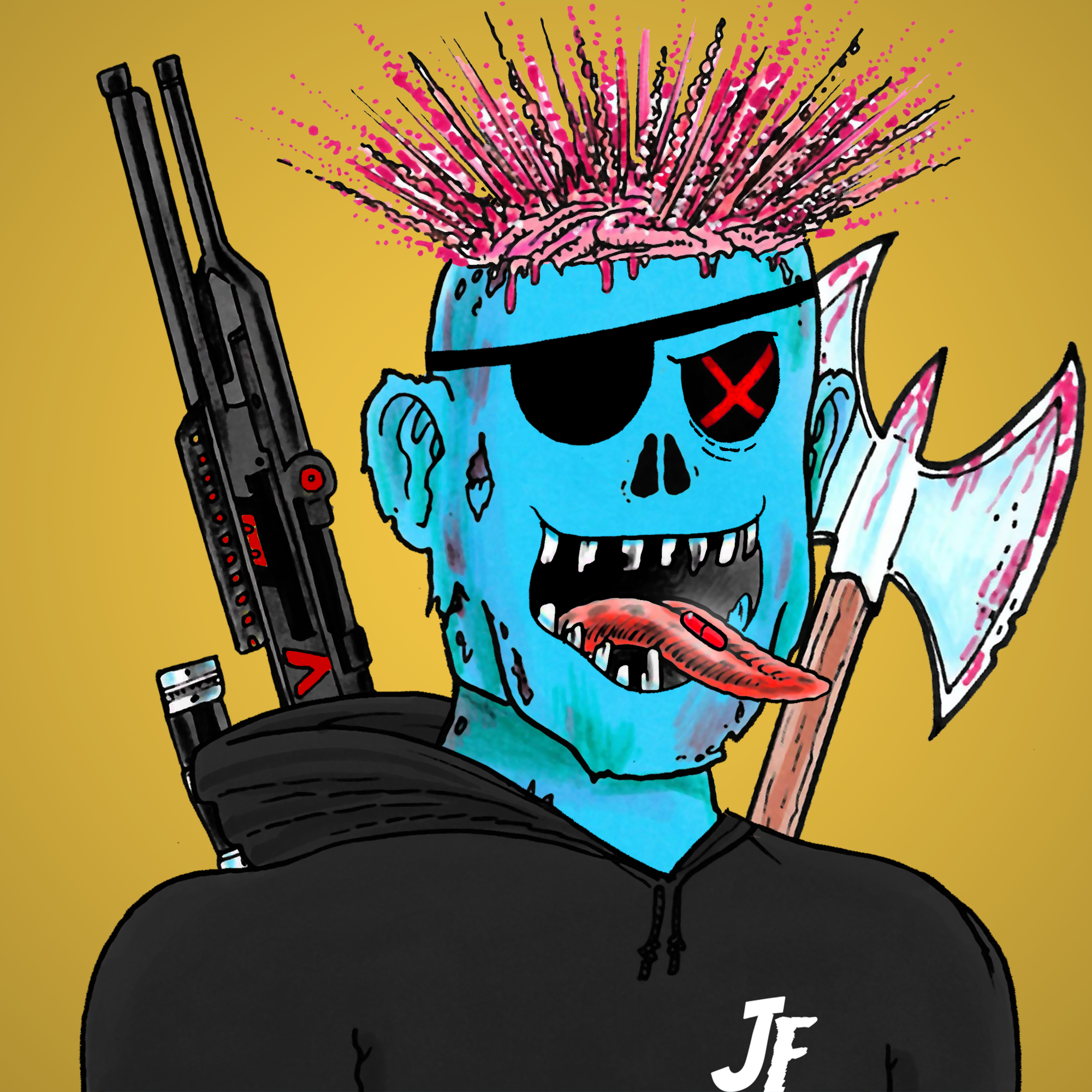 George Trosley - Jungle Freaks - Jungle Freak 6927 - NFT # 6927