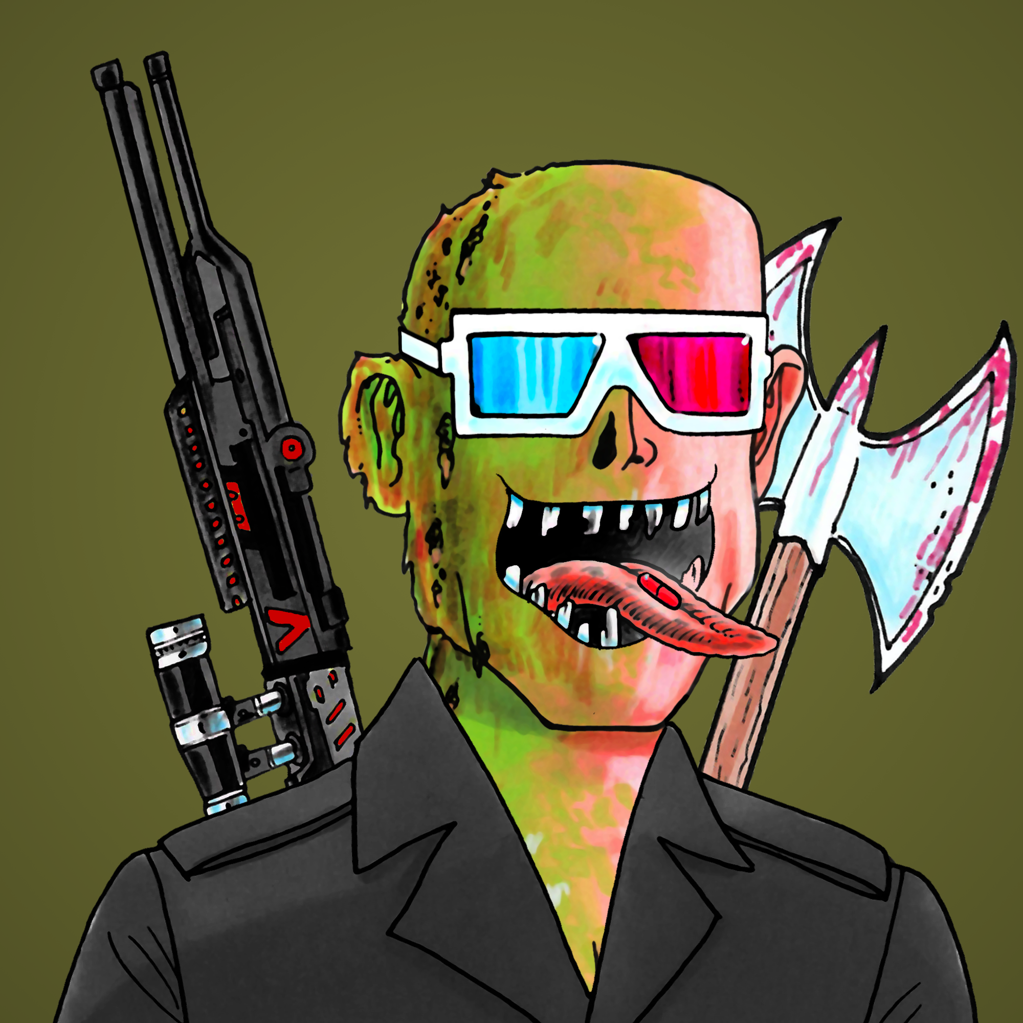 George Trosley - Jungle Freaks - Jungle Freak 6973 - NFT # 6973