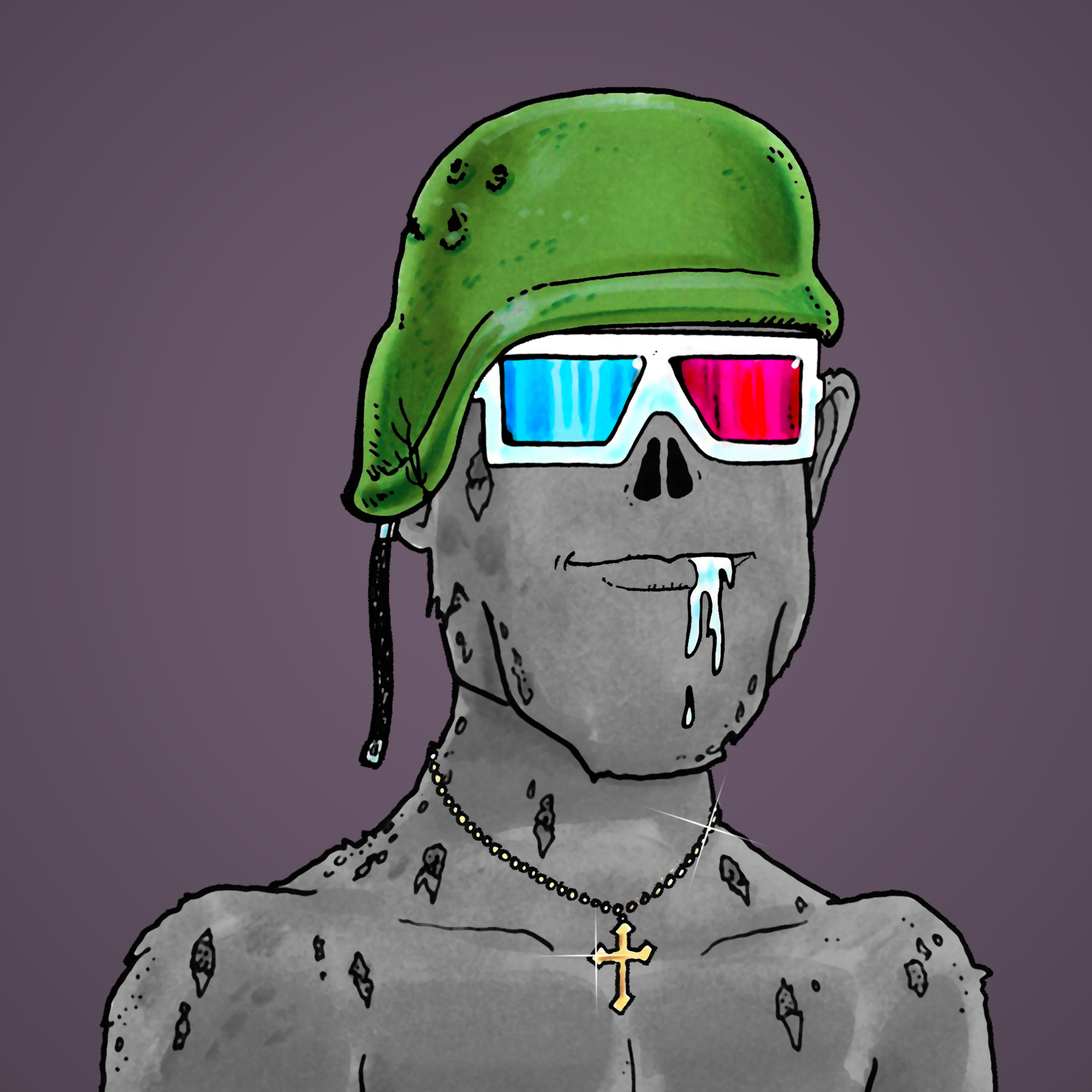 George Trosley - Jungle Freaks - Jungle Freak 7009 - NFT # 7009