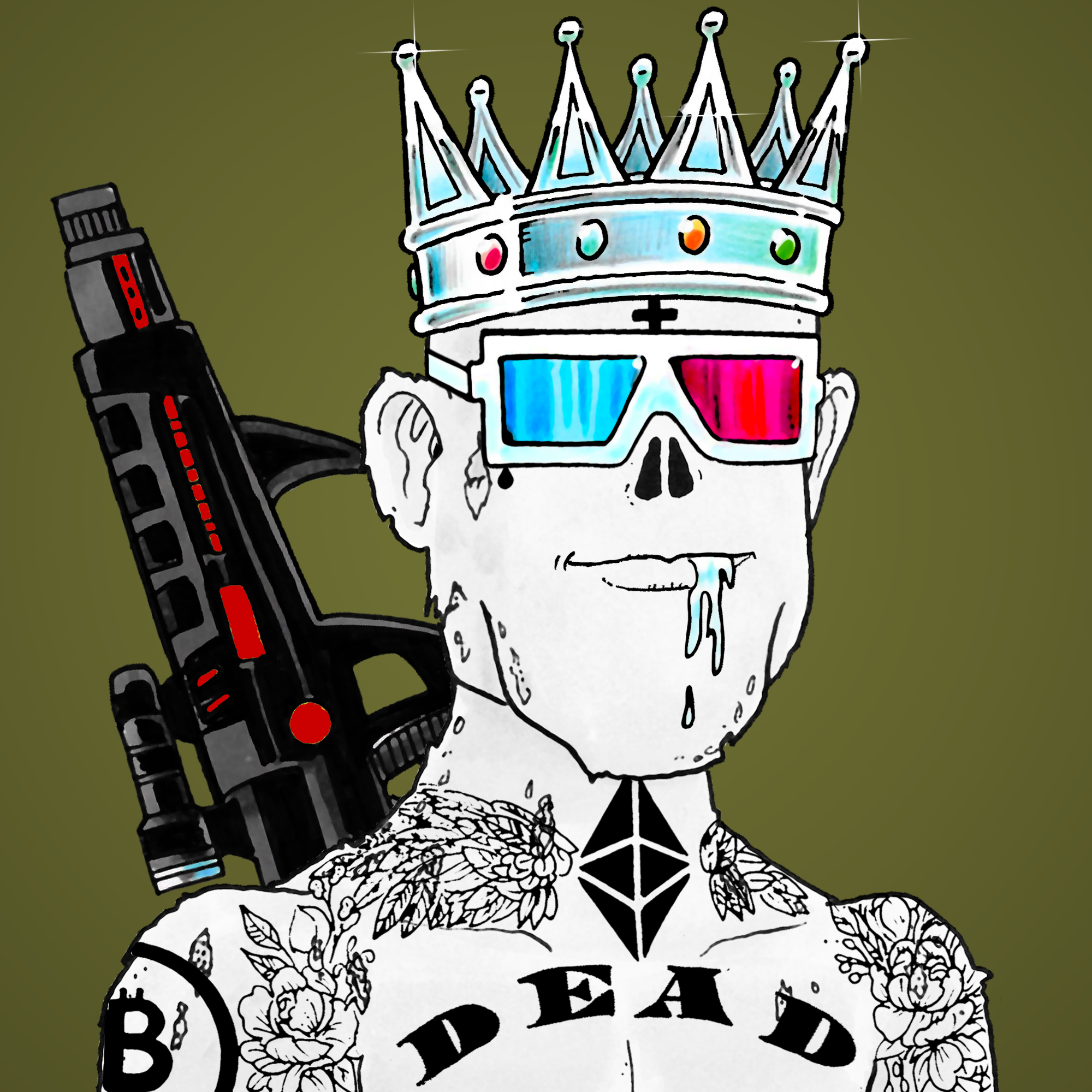 George Trosley - Jungle Freaks - Jungle Freak 7043 - NFT # 7043