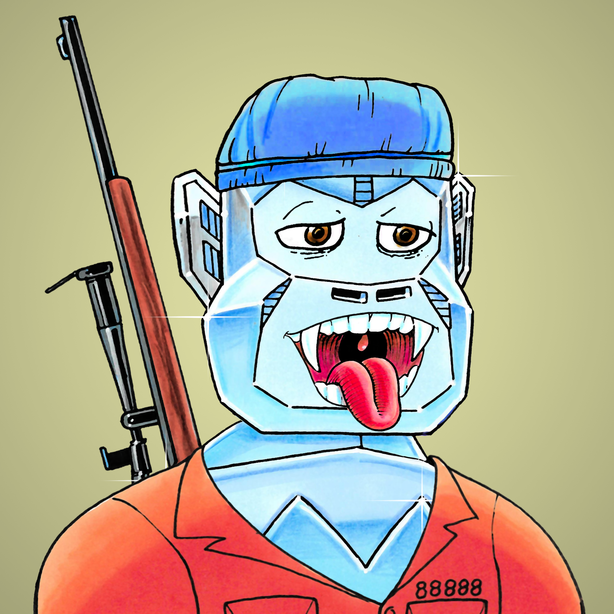 George Trosley - Jungle Freaks - Jungle Freak 7140 - NFT # 7140