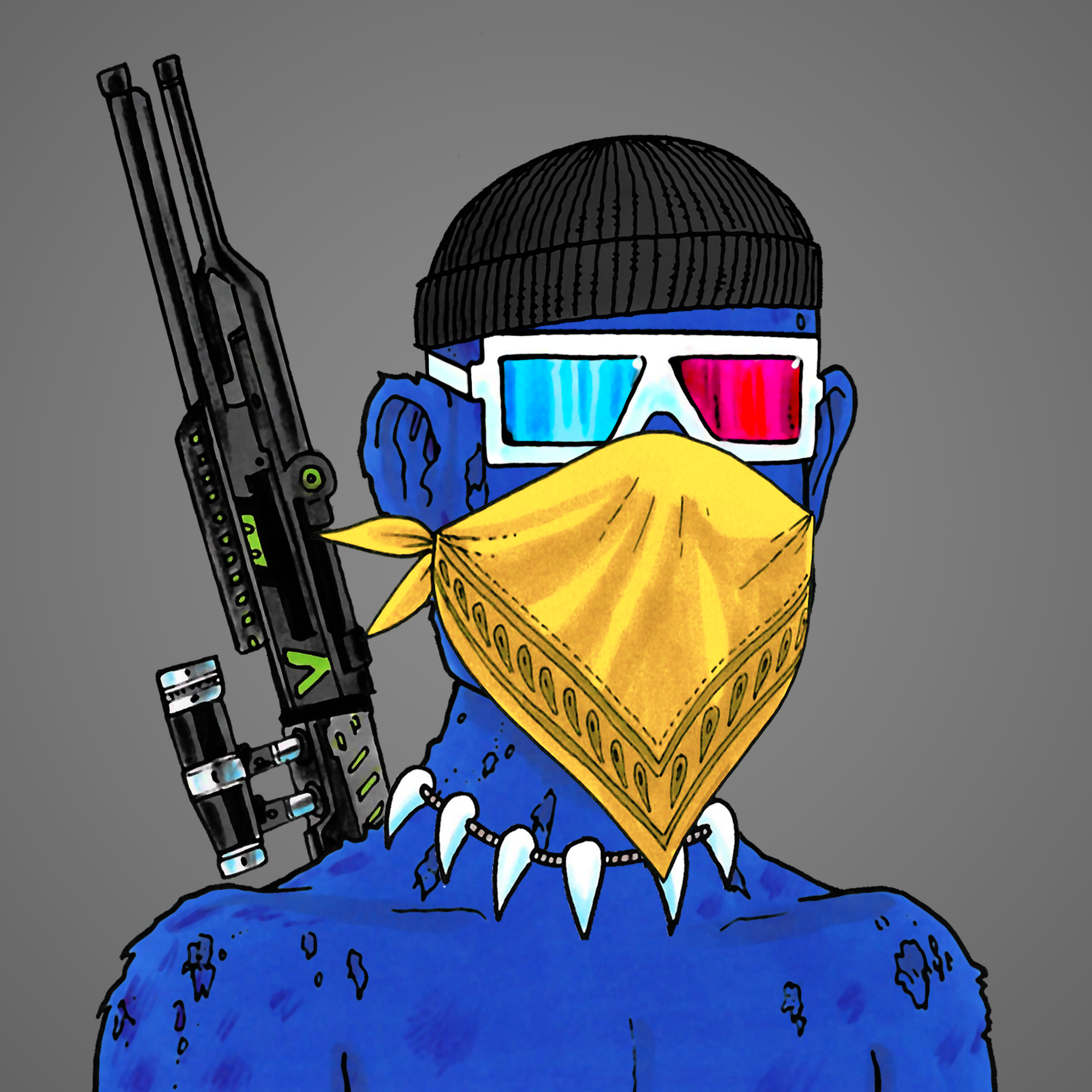 George Trosley - Jungle Freaks - Jungle Freak 7171 - NFT # 7171