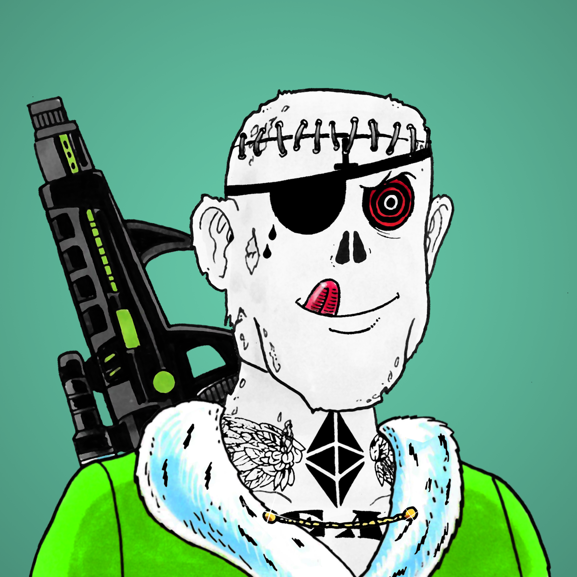 George Trosley - Jungle Freaks - Jungle Freak 7278 - NFT # 7278