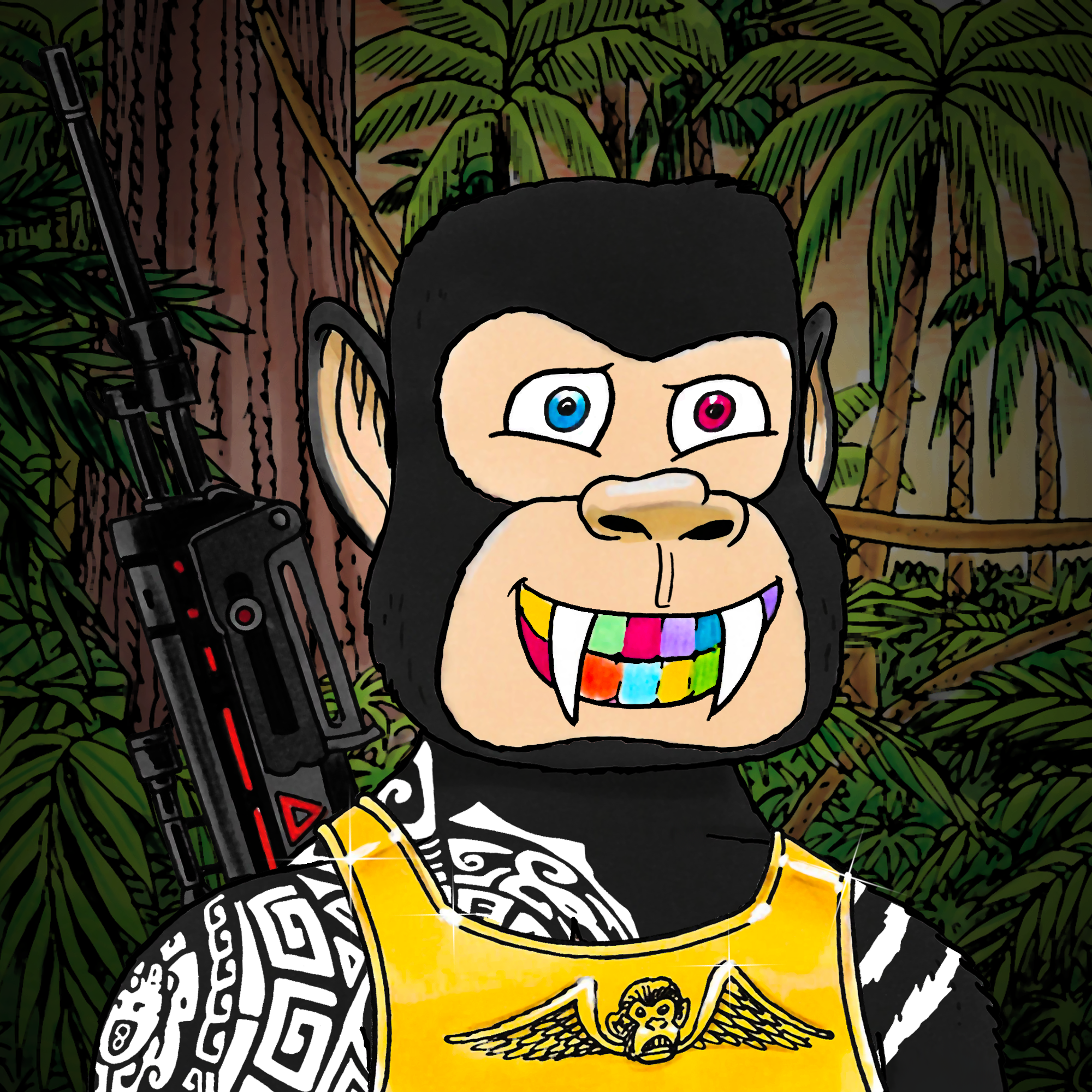 George Trosley - Jungle Freaks - Jungle Freak 7303 - NFT # 7303