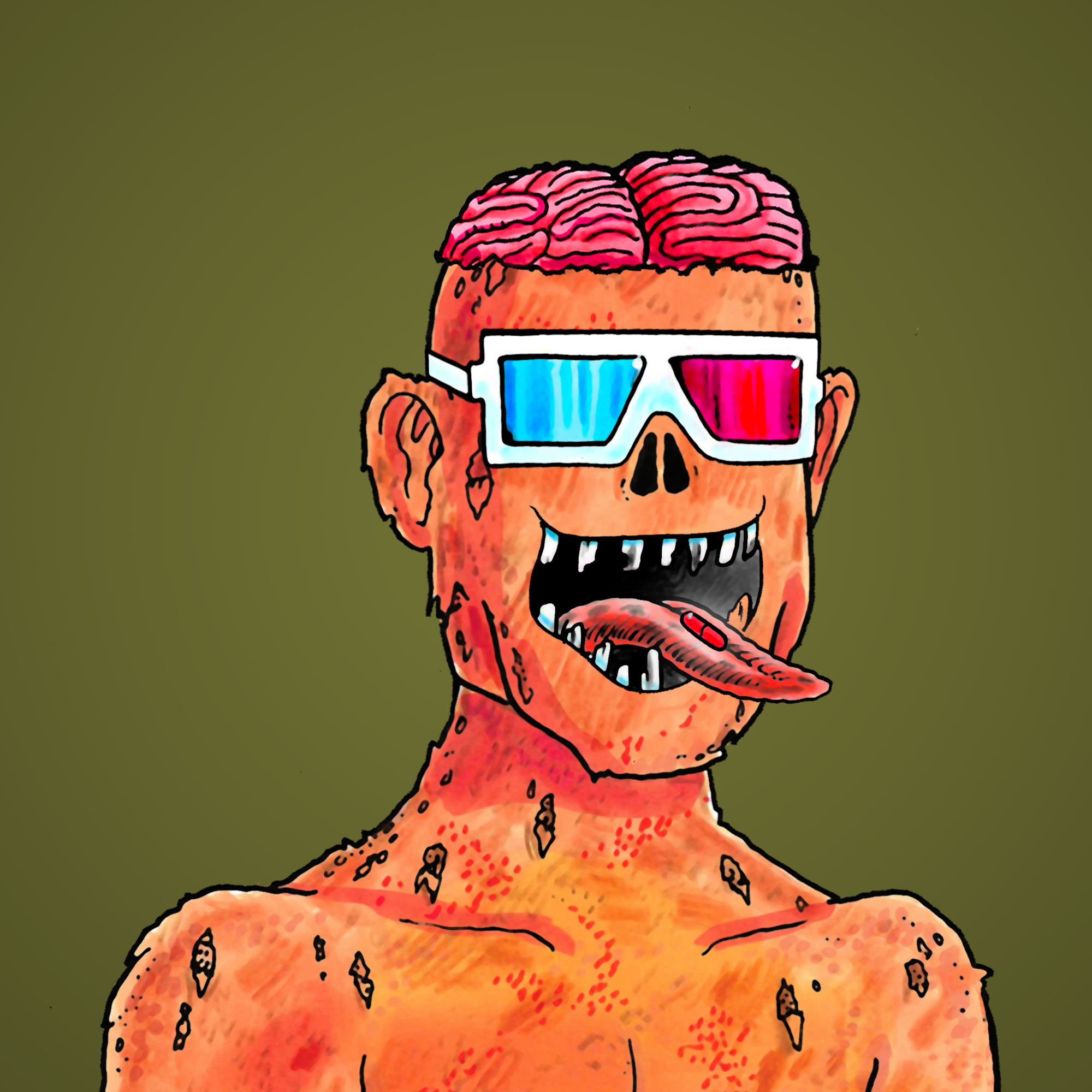 George Trosley - Jungle Freaks - Jungle Freak 7324 - NFT # 7324