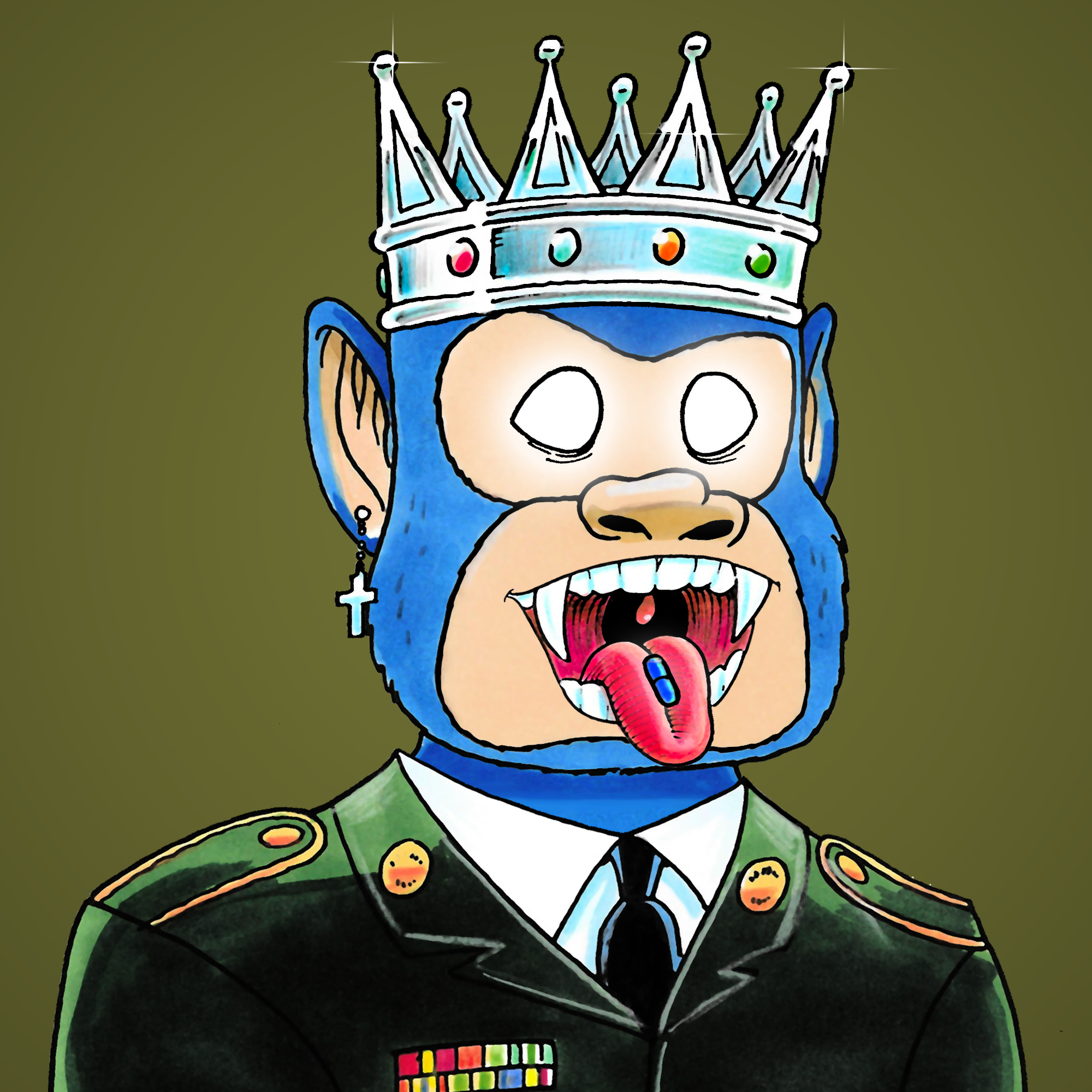 George Trosley - Jungle Freaks - Jungle Freak 7348 - NFT # 7348