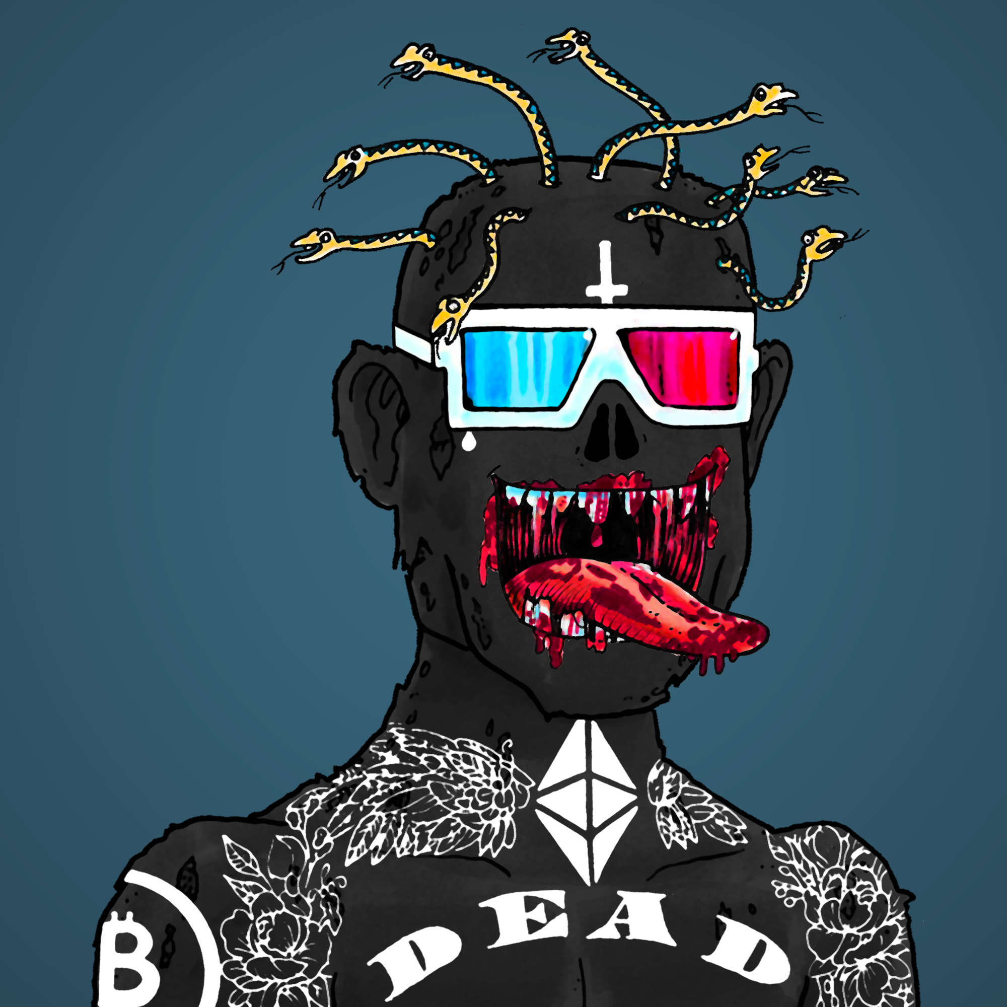 George Trosley - Jungle Freaks - Jungle Freak 7396 - NFT # 7396