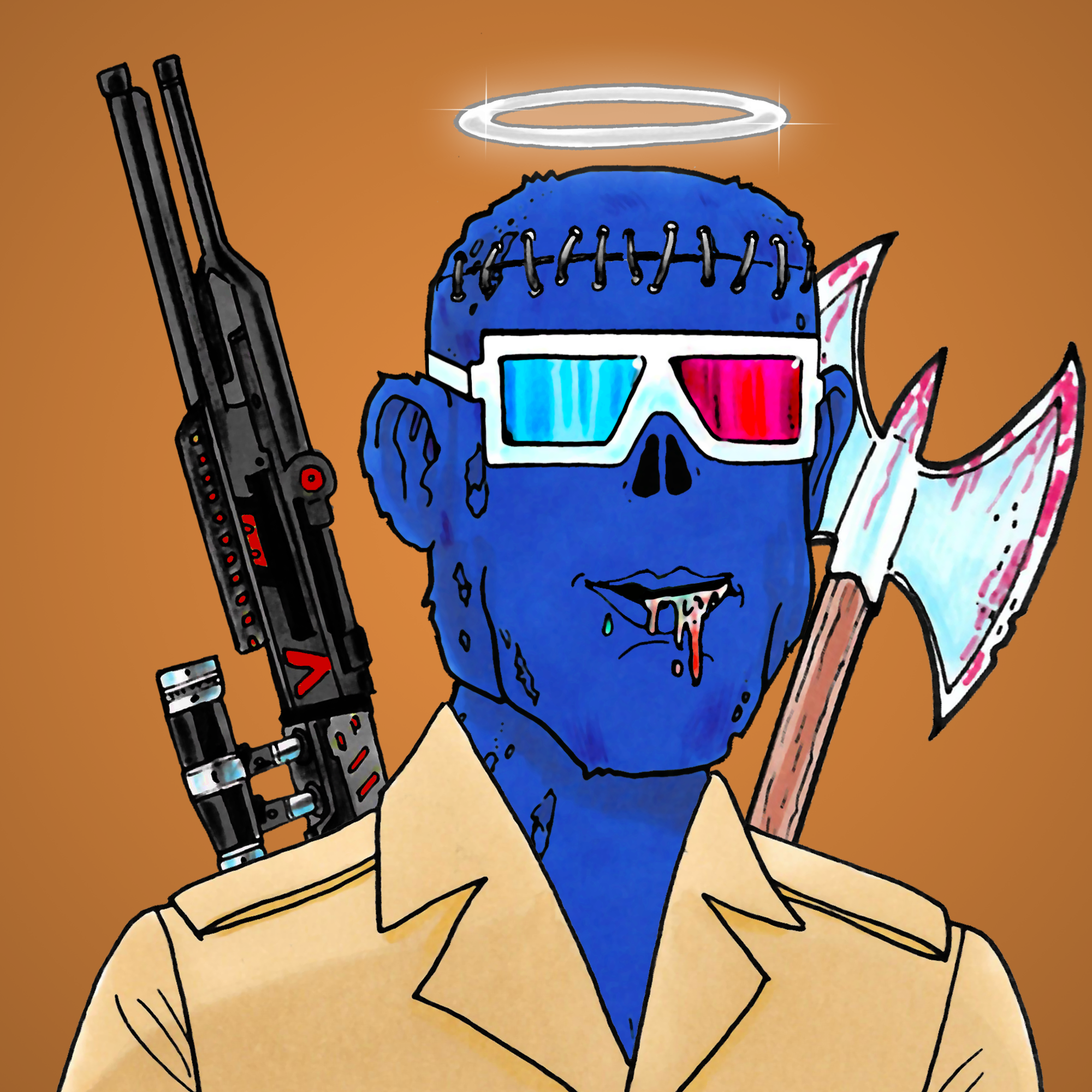 George Trosley - Jungle Freaks - Jungle Freak 7584 - NFT # 7584