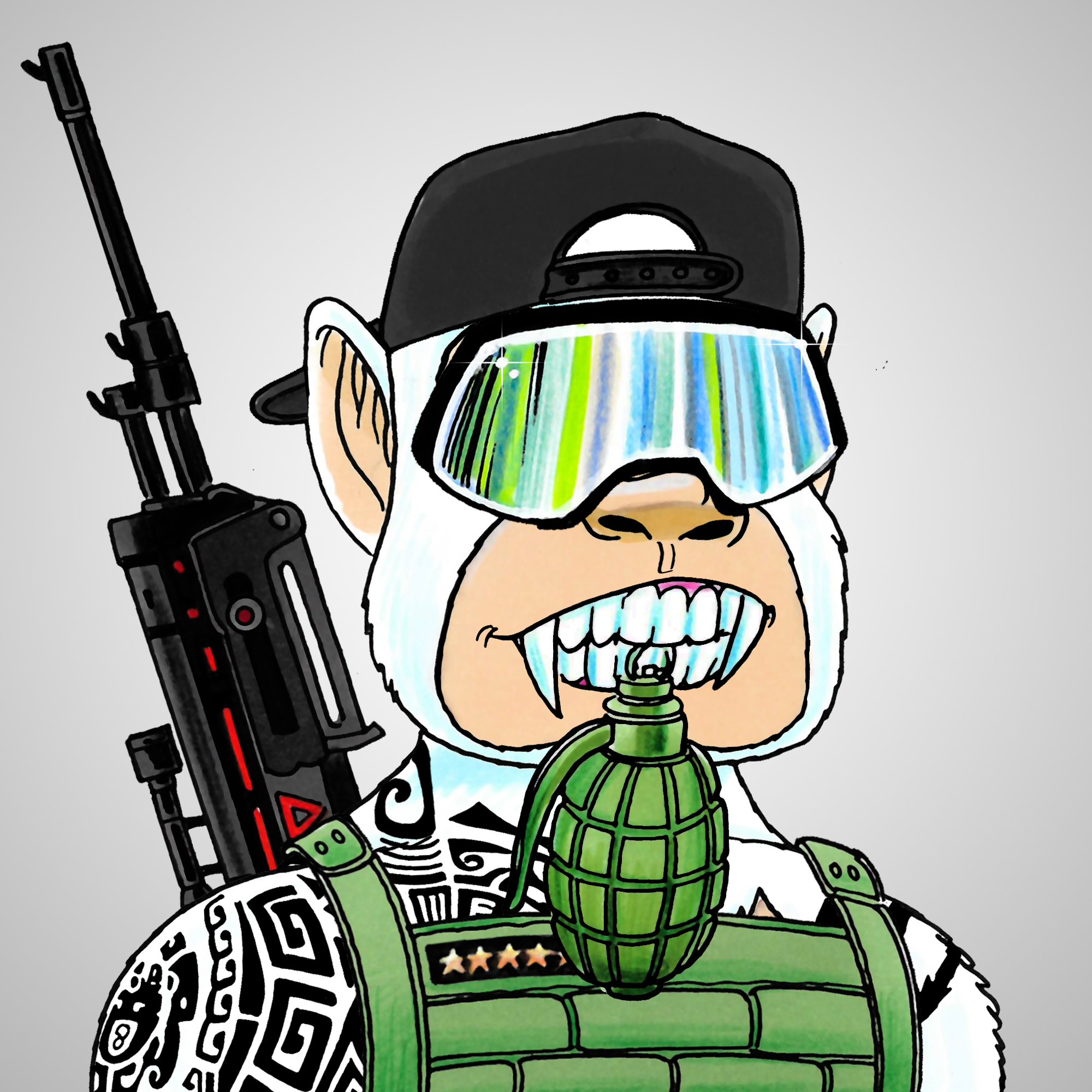 George Trosley - Jungle Freaks - Jungle Freak 7592 - NFT # 7592