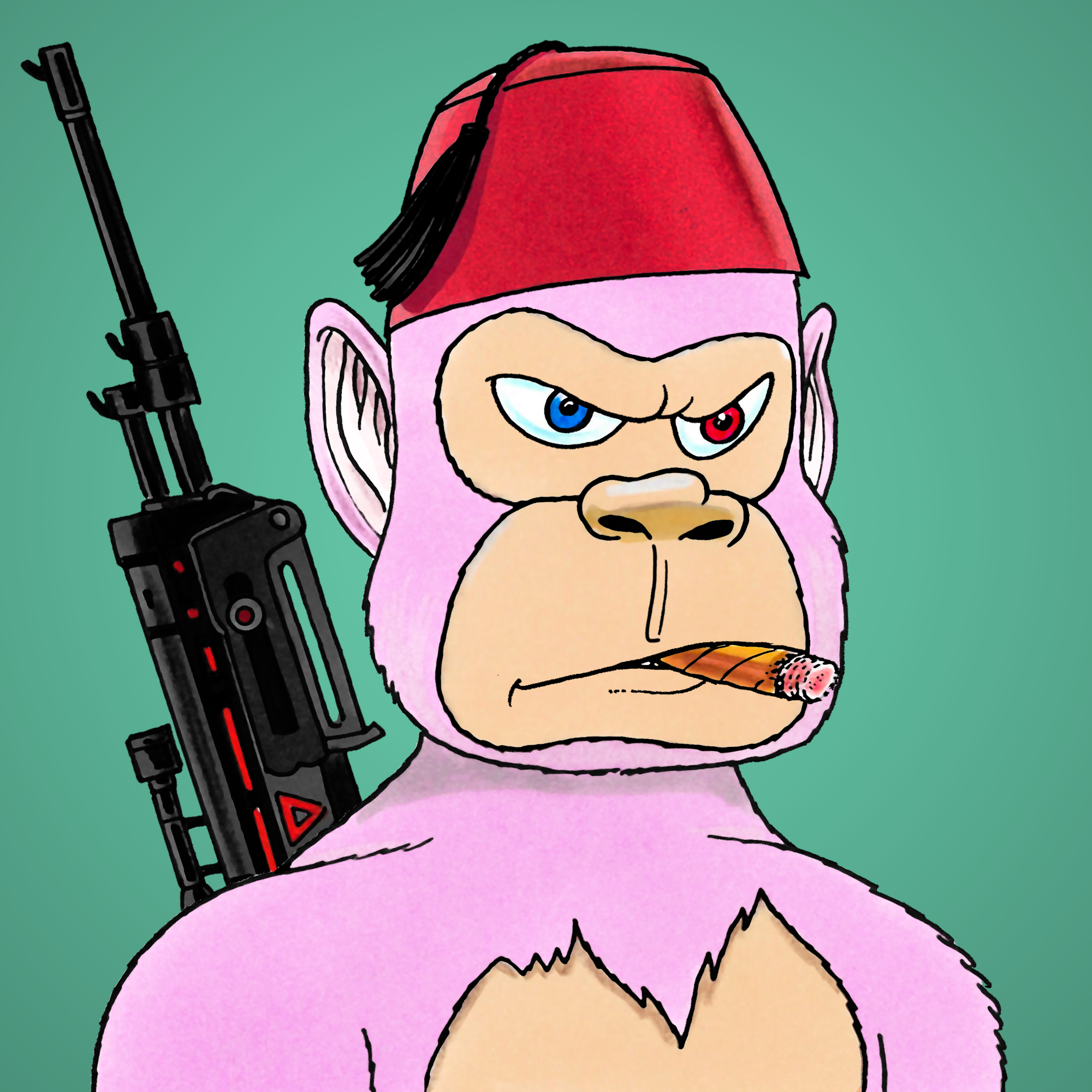 George Trosley - Jungle Freaks - Jungle Freak 7644 - NFT # 7644