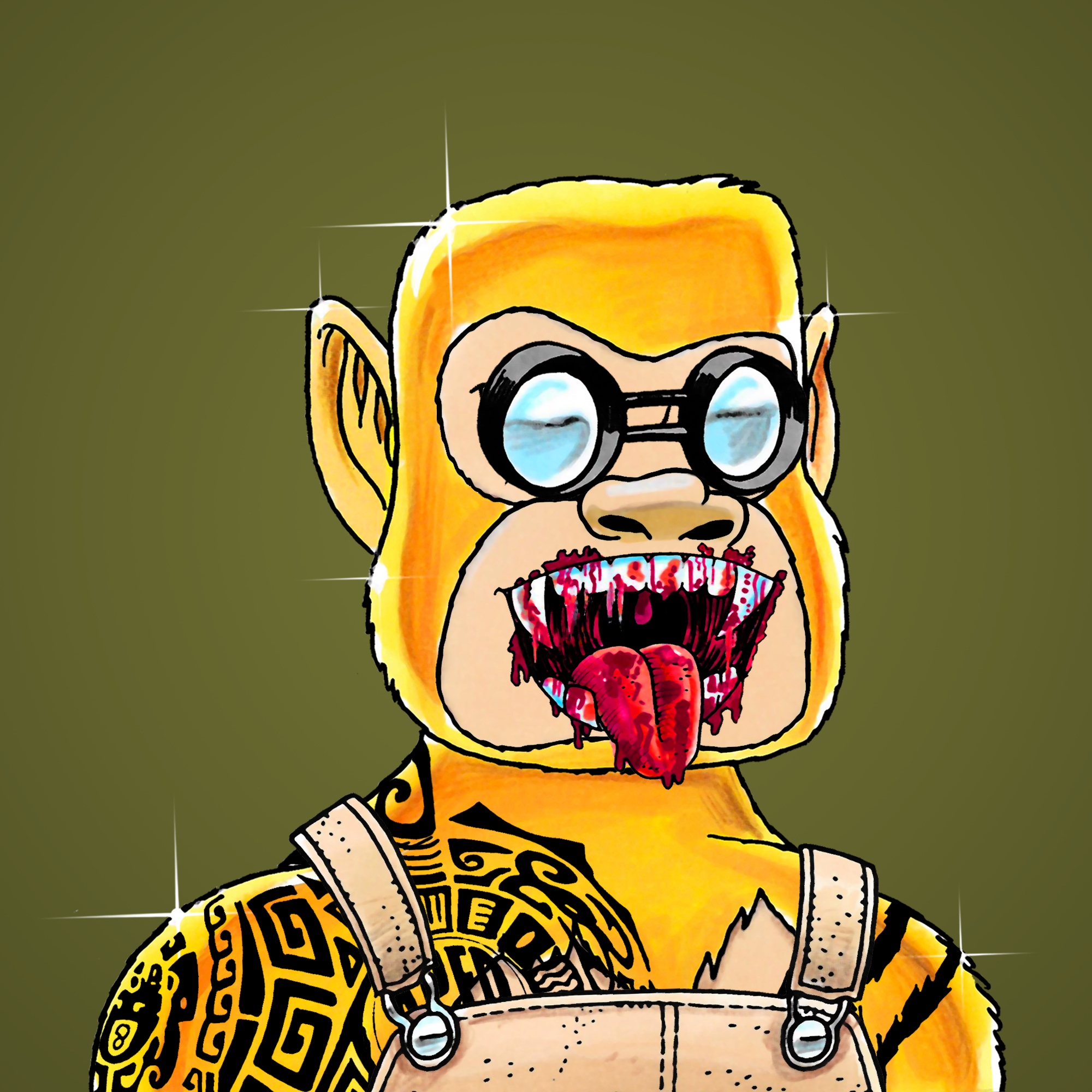 George Trosley - Jungle Freaks - Jungle Freak 7718 - NFT # 7718