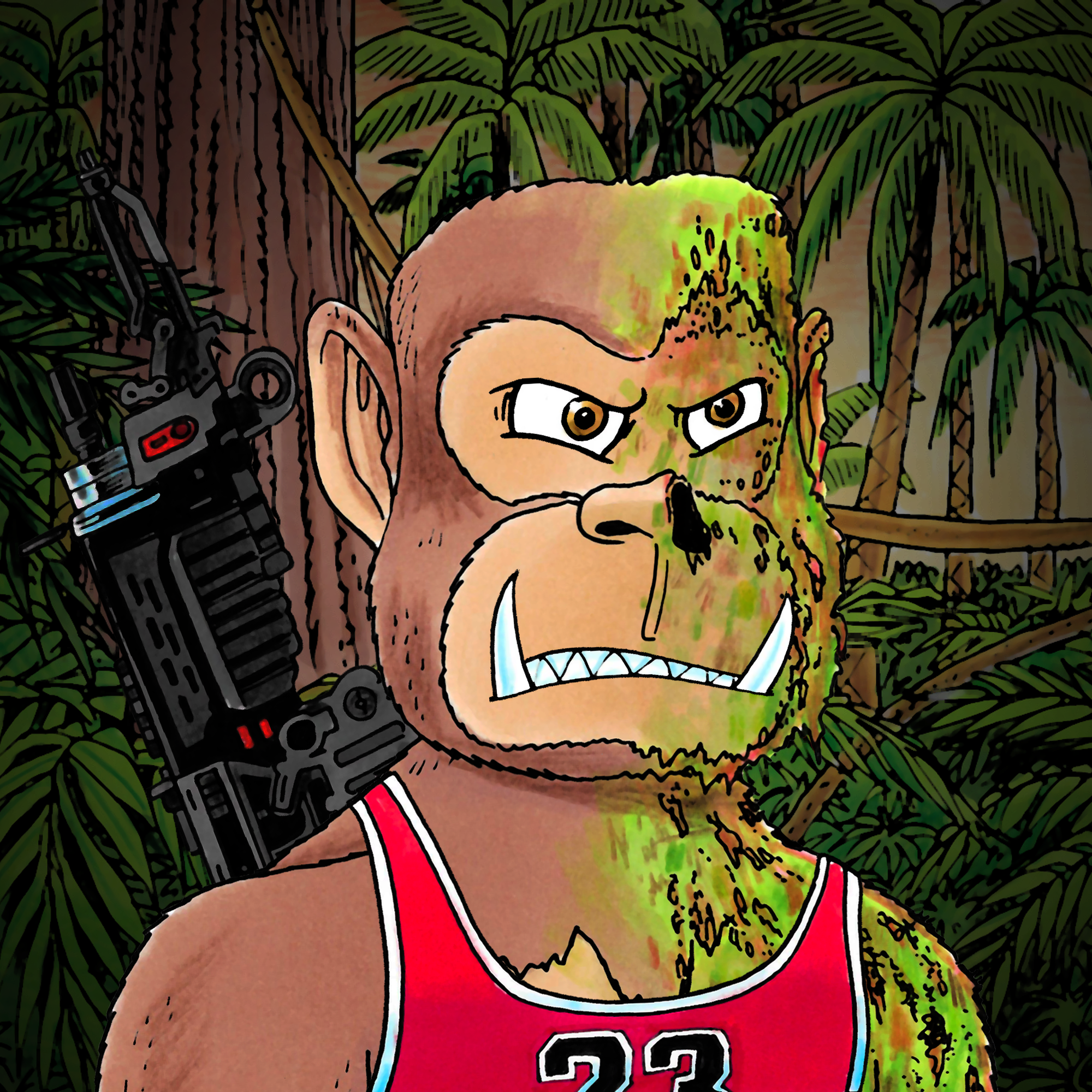 George Trosley - Jungle Freaks - Jungle Freak 7947 - NFT # 7947