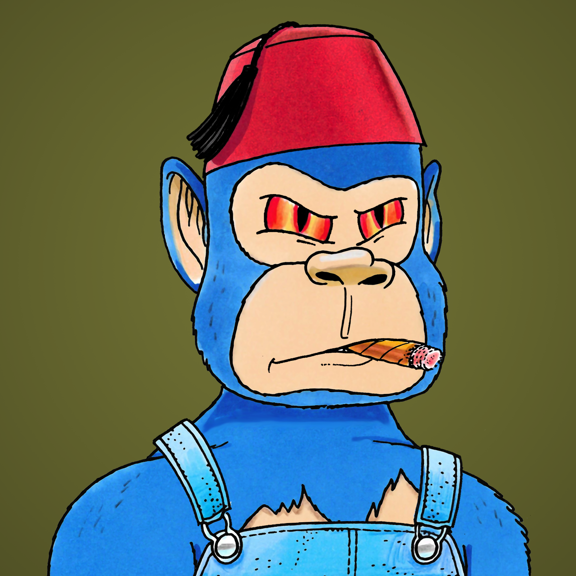 George Trosley - Jungle Freaks - Jungle Freak 7955 - NFT # 7955