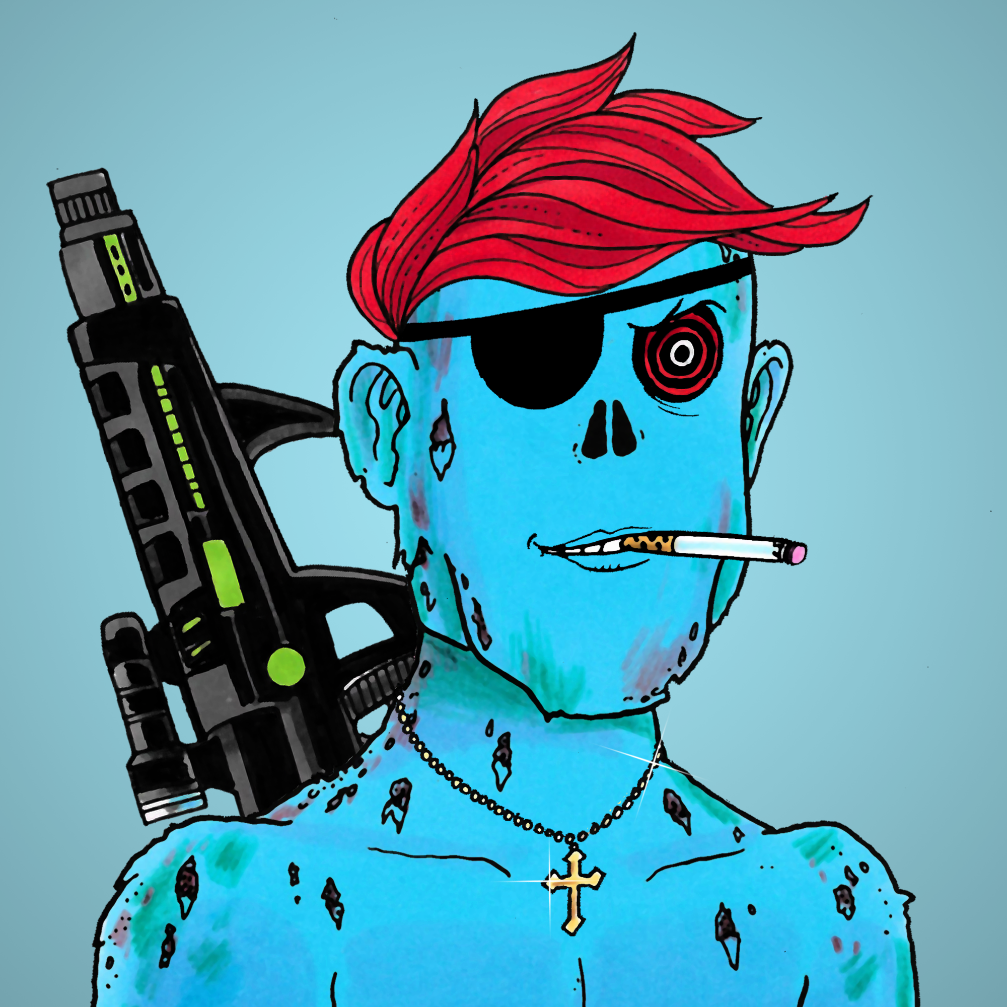 George Trosley - Jungle Freaks - Jungle Freak 8061 - NFT # 8061