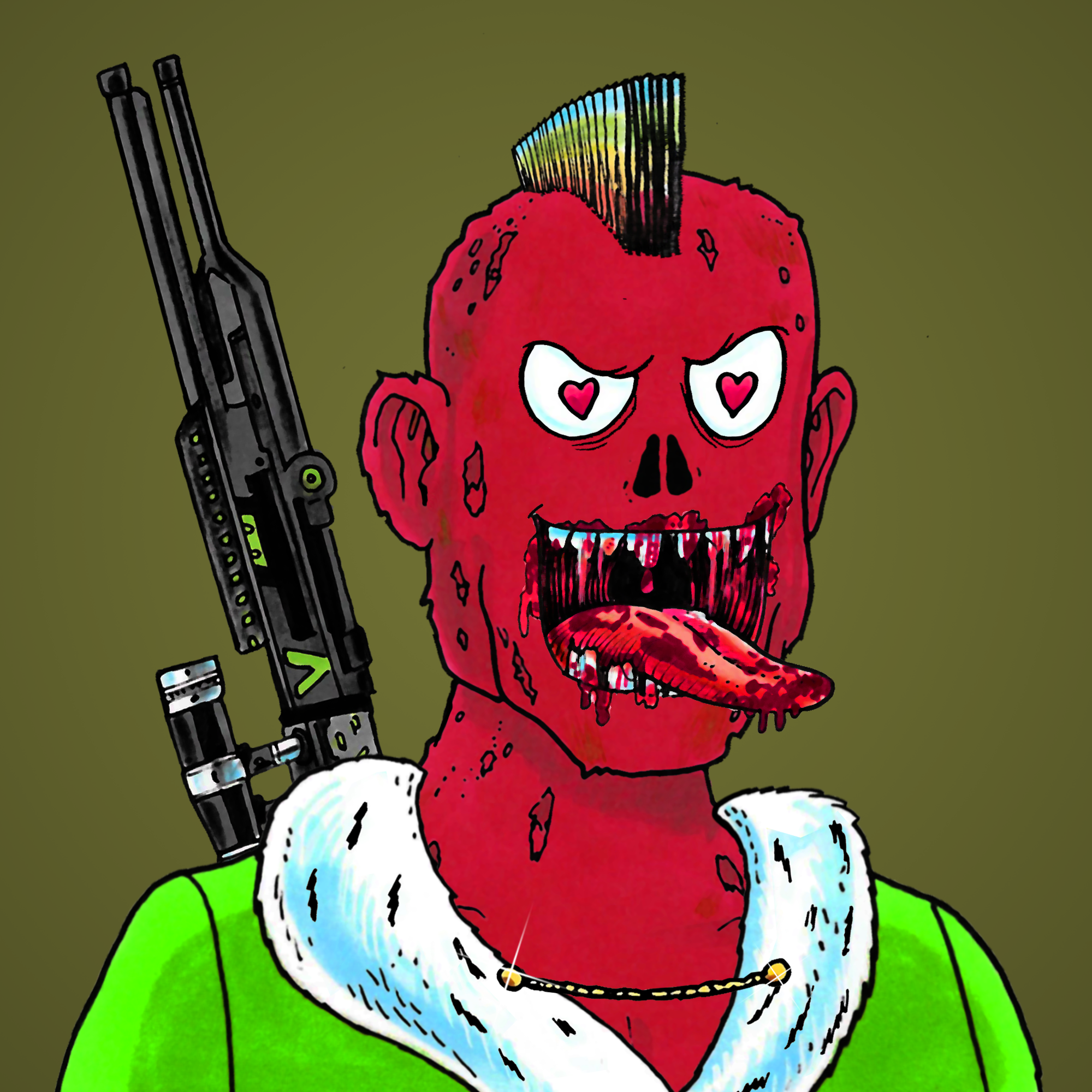 George Trosley - Jungle Freaks - Jungle Freak 8073 - NFT # 8073