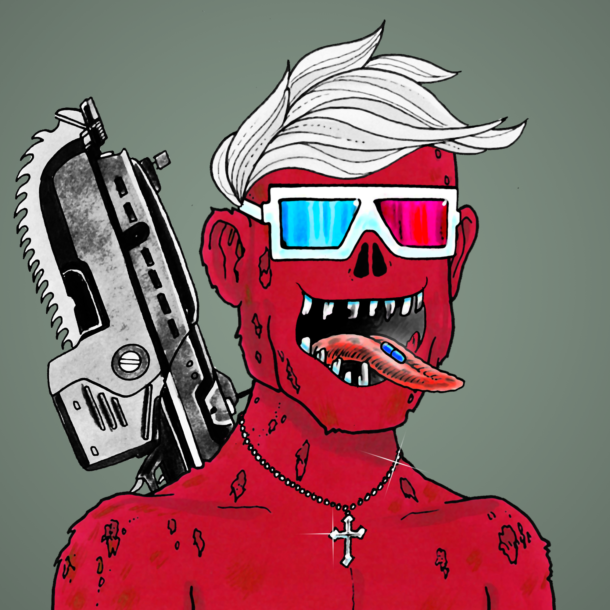 George Trosley - Jungle Freaks - Jungle Freak 8234 - NFT # 8234