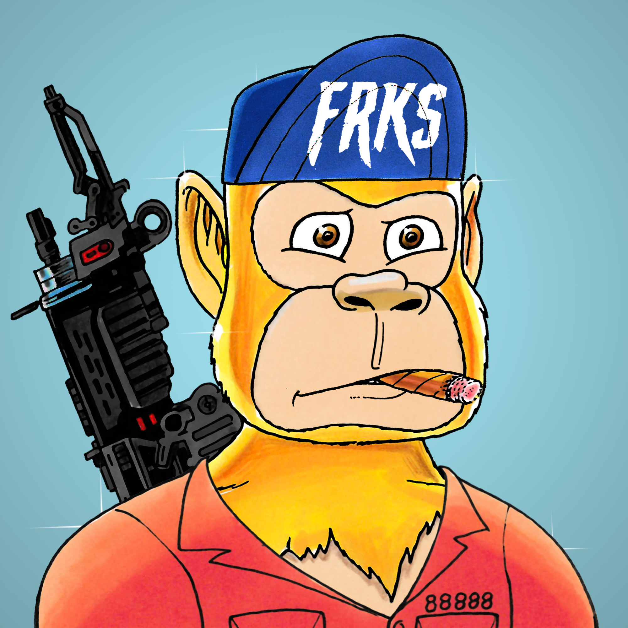 George Trosley - Jungle Freaks - Jungle Freak 8244 - NFT # 8244