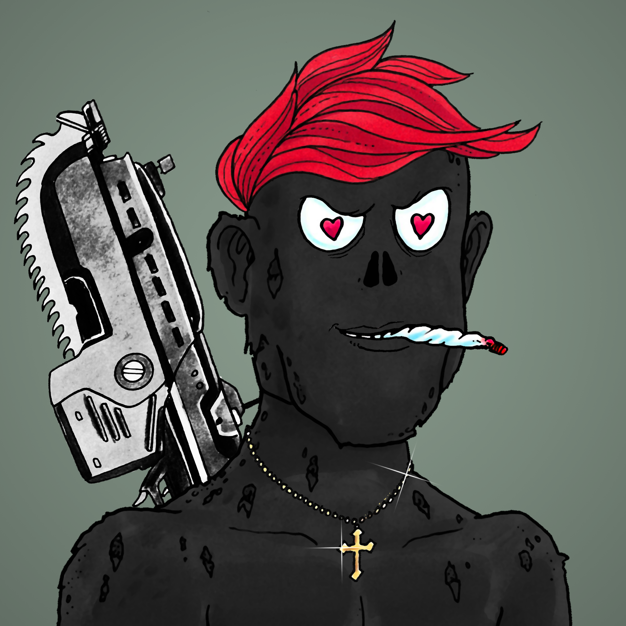 George Trosley - Jungle Freaks - Jungle Freak 8272 - NFT # 8272