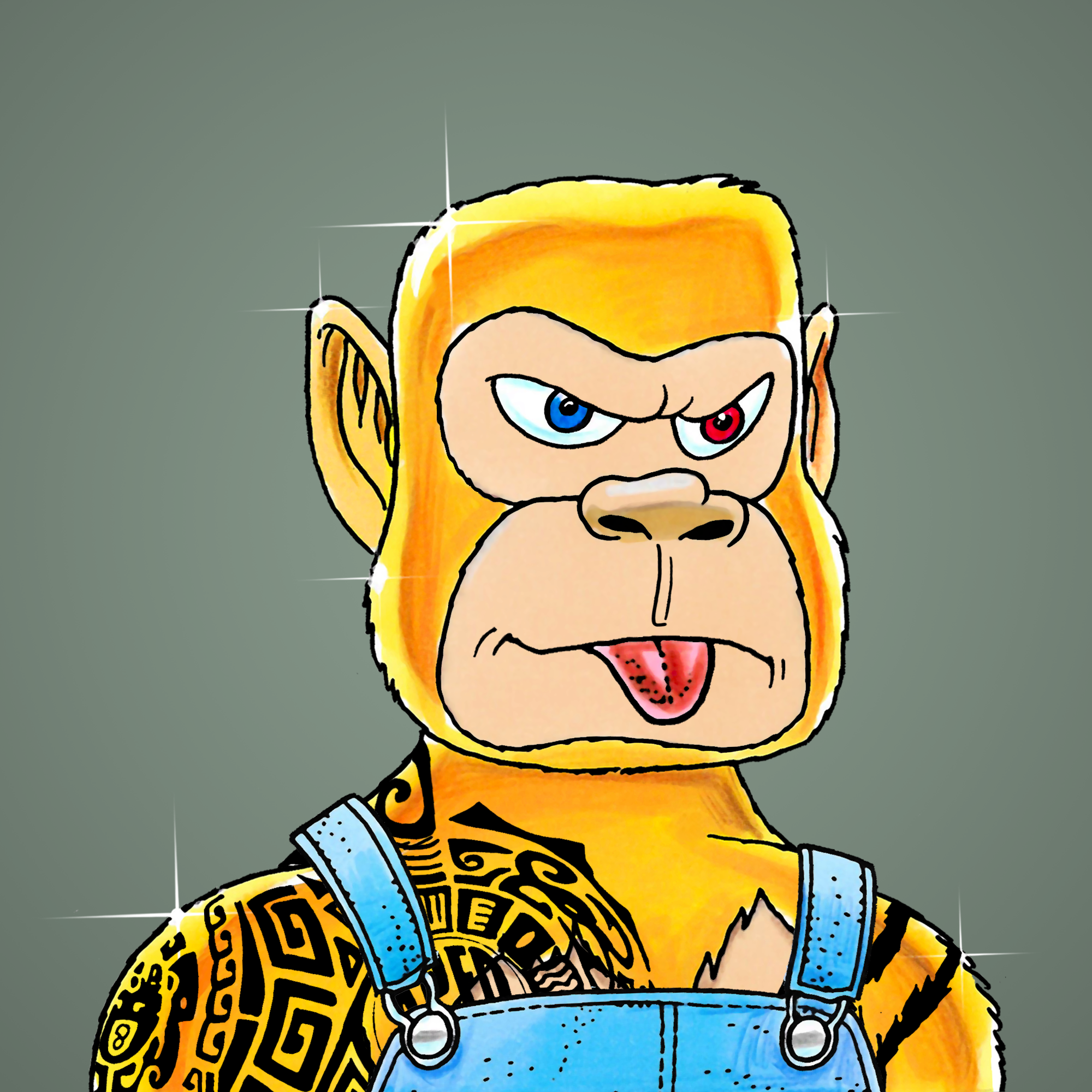 George Trosley - Jungle Freaks - Jungle Freak 8371 - NFT # 8371