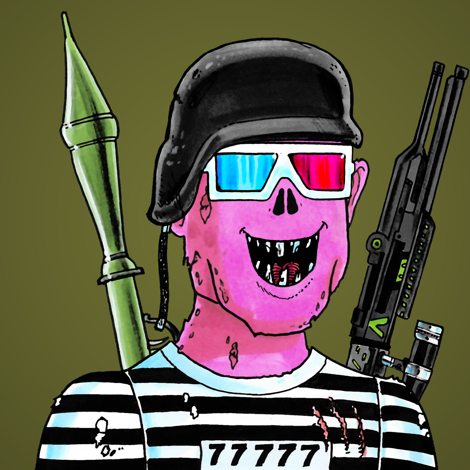 George Trosley - Jungle Freaks - Jungle Freak 8467 - NFT # 8467