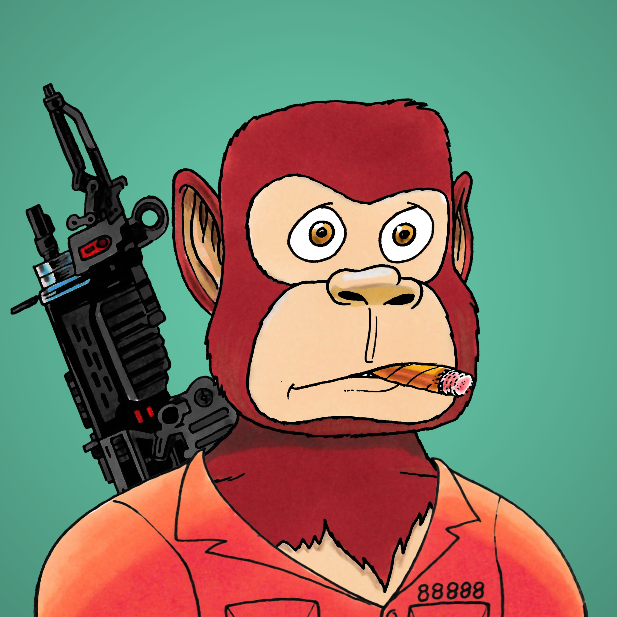 George Trosley - Jungle Freaks - Jungle Freak 8558 - NFT # 8558