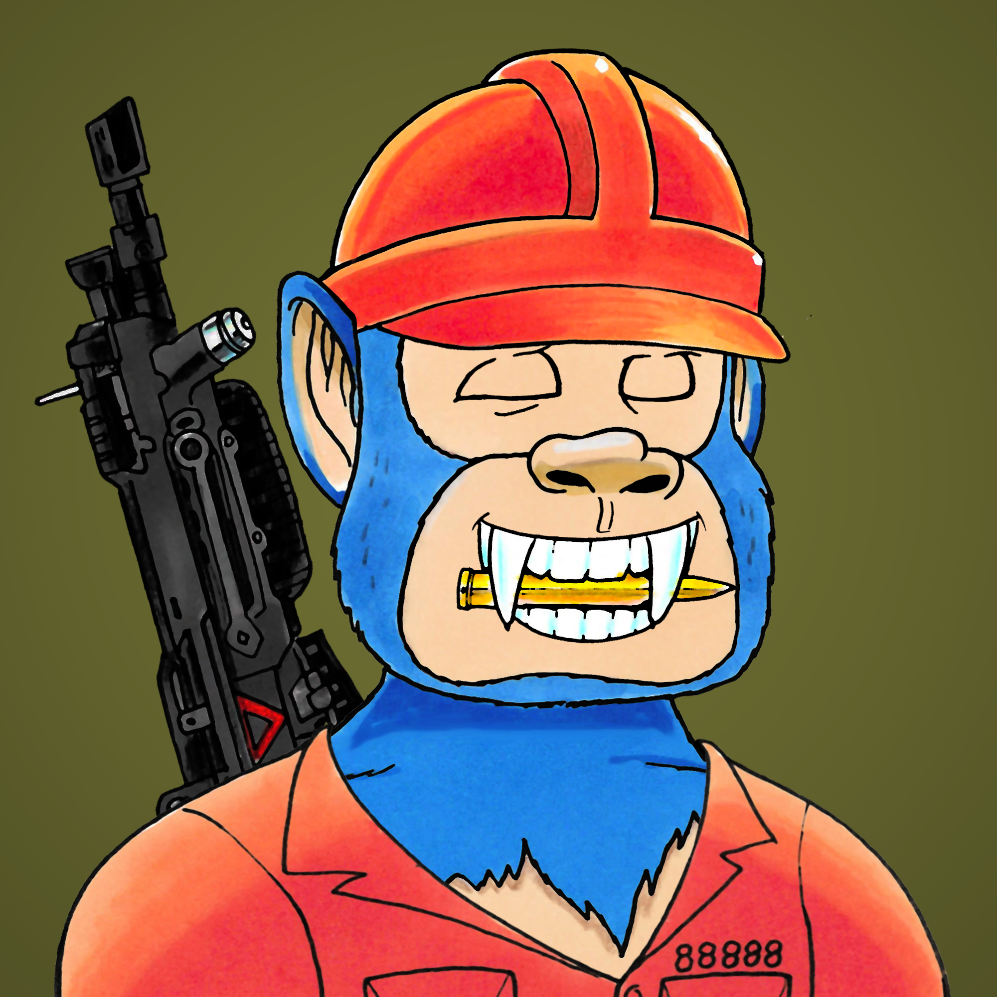 George Trosley - Jungle Freaks - Jungle Freak 8734 - NFT # 8734